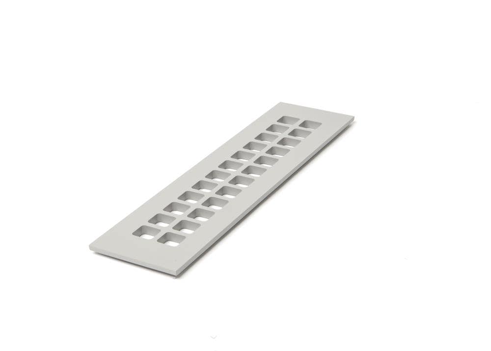 Reggio Register G412-ANH 10-in x 2-1/4-in Aluminum Gray Floor Register