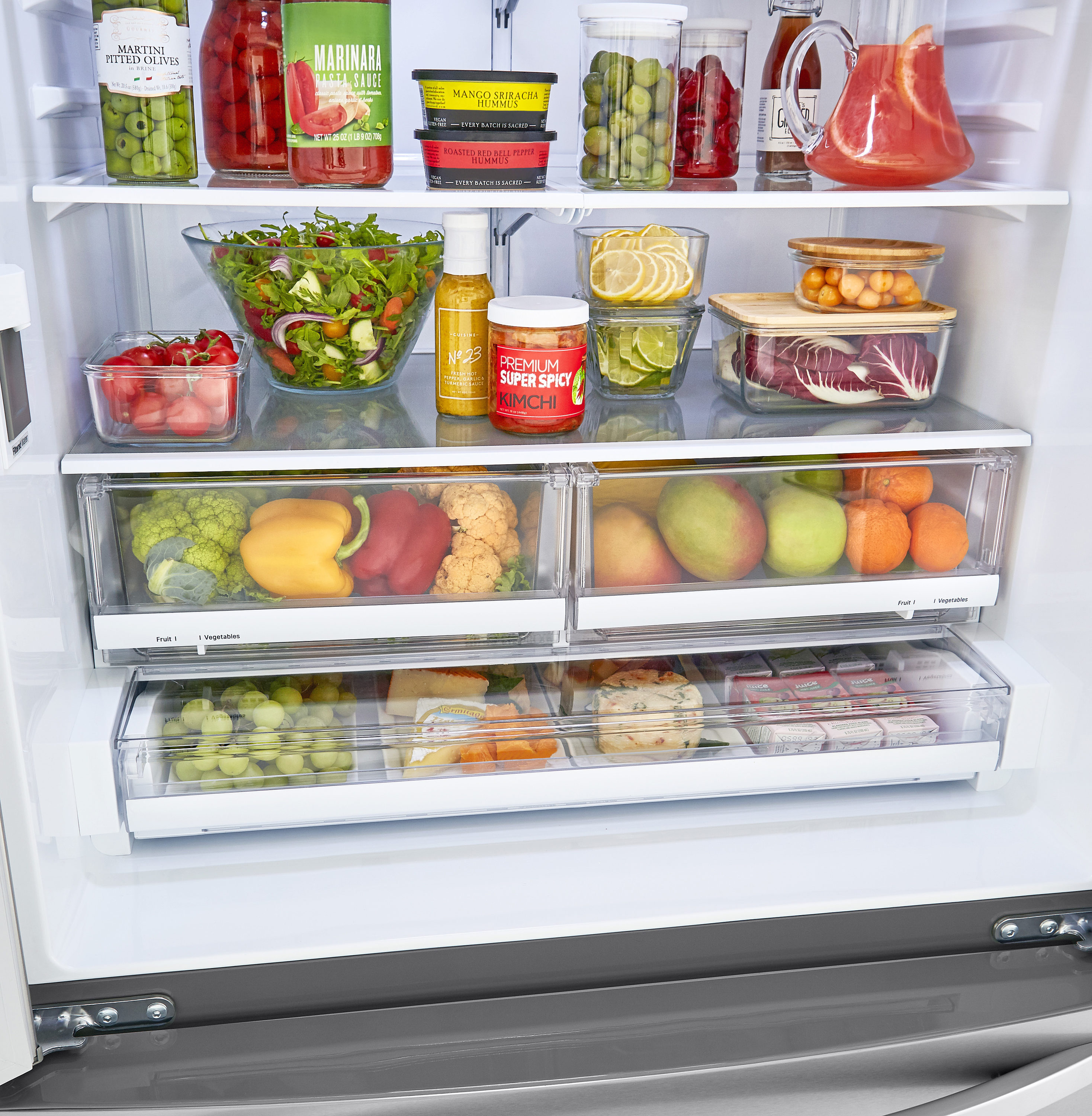 LG Counter-depth 22.7-cu ft 4-Door French Door Refrigerator with Ice ...