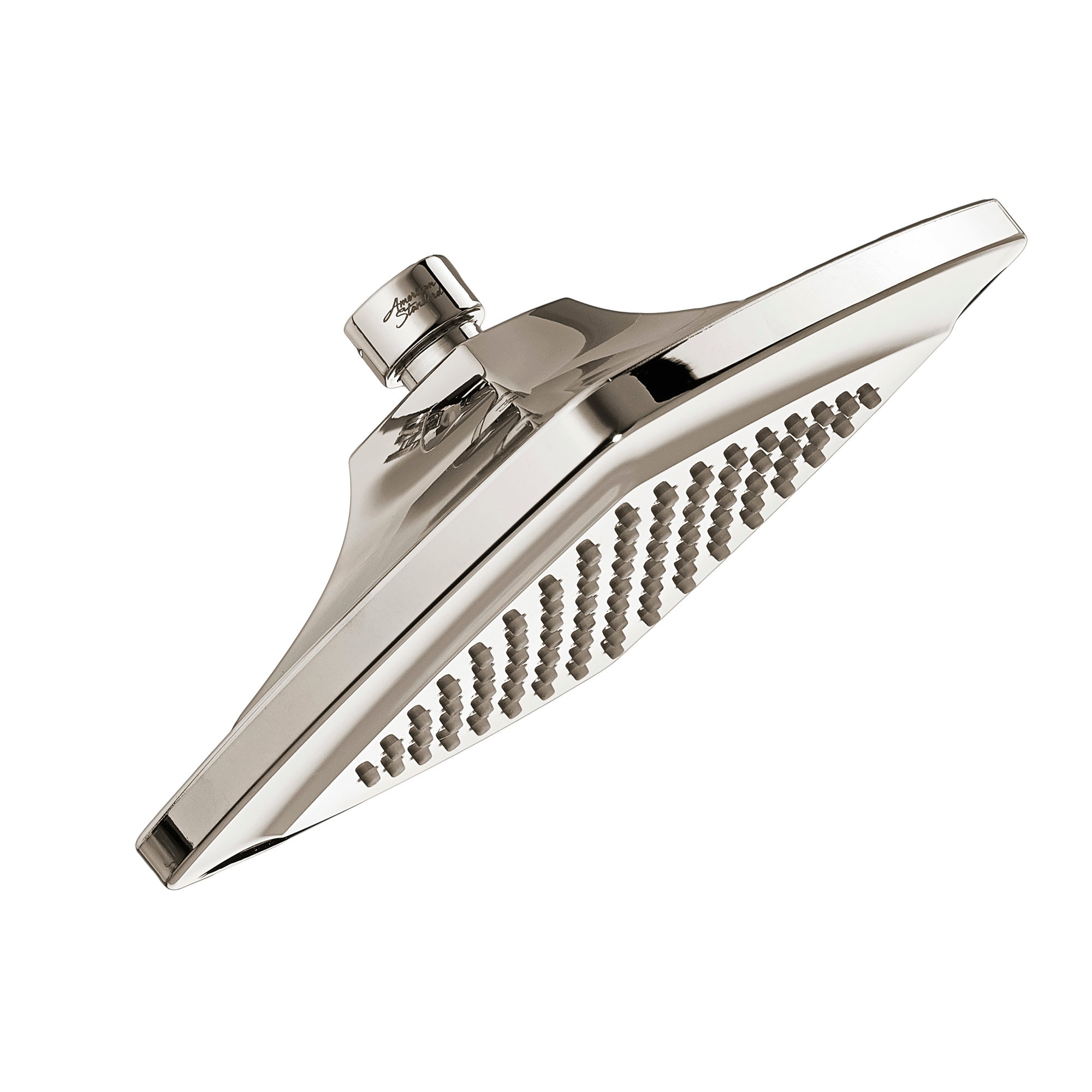 American Standard 1660509.013 Townsend 1.0 -Spray Polished nickel 6.125-in Square Fixed Shower Head 1.8 GPM