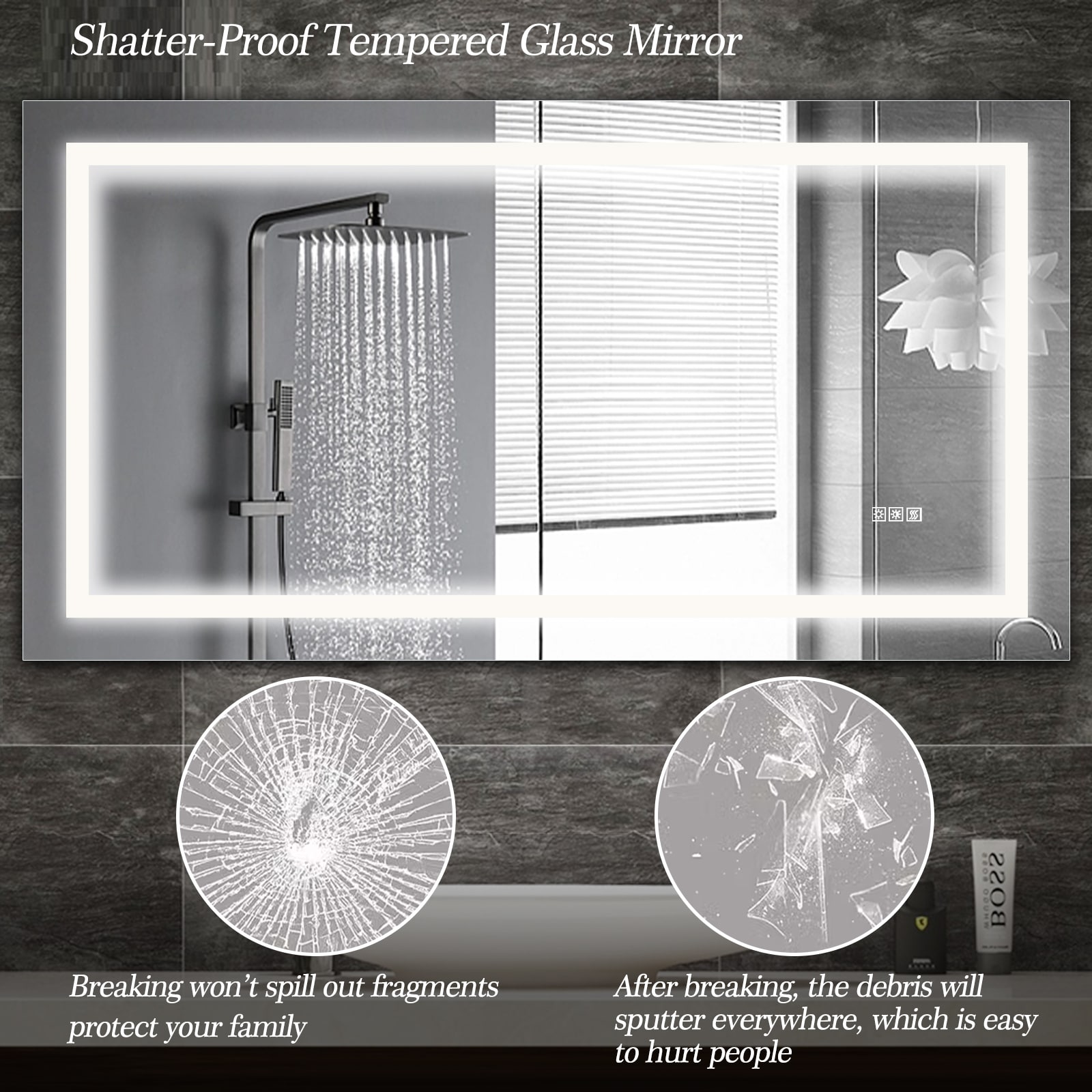 LOVMOR SF-Y-W134070939 Framed-Bath-Mirrors - View #4