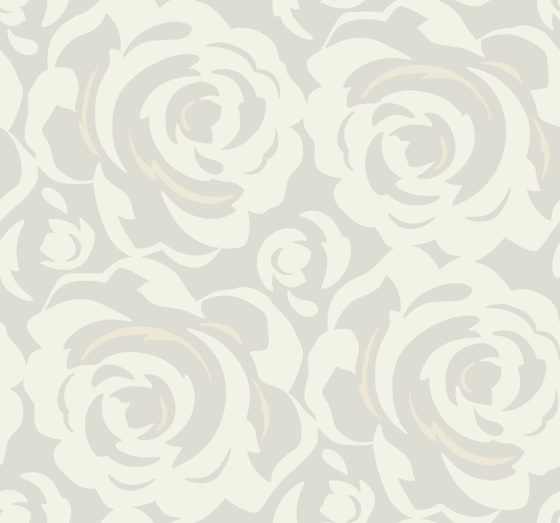 York Wallcoverings CP1240 Candice Olson Breathless 60.8-Sq. Feet White Non-woven Floral Unpasted Wallpaper