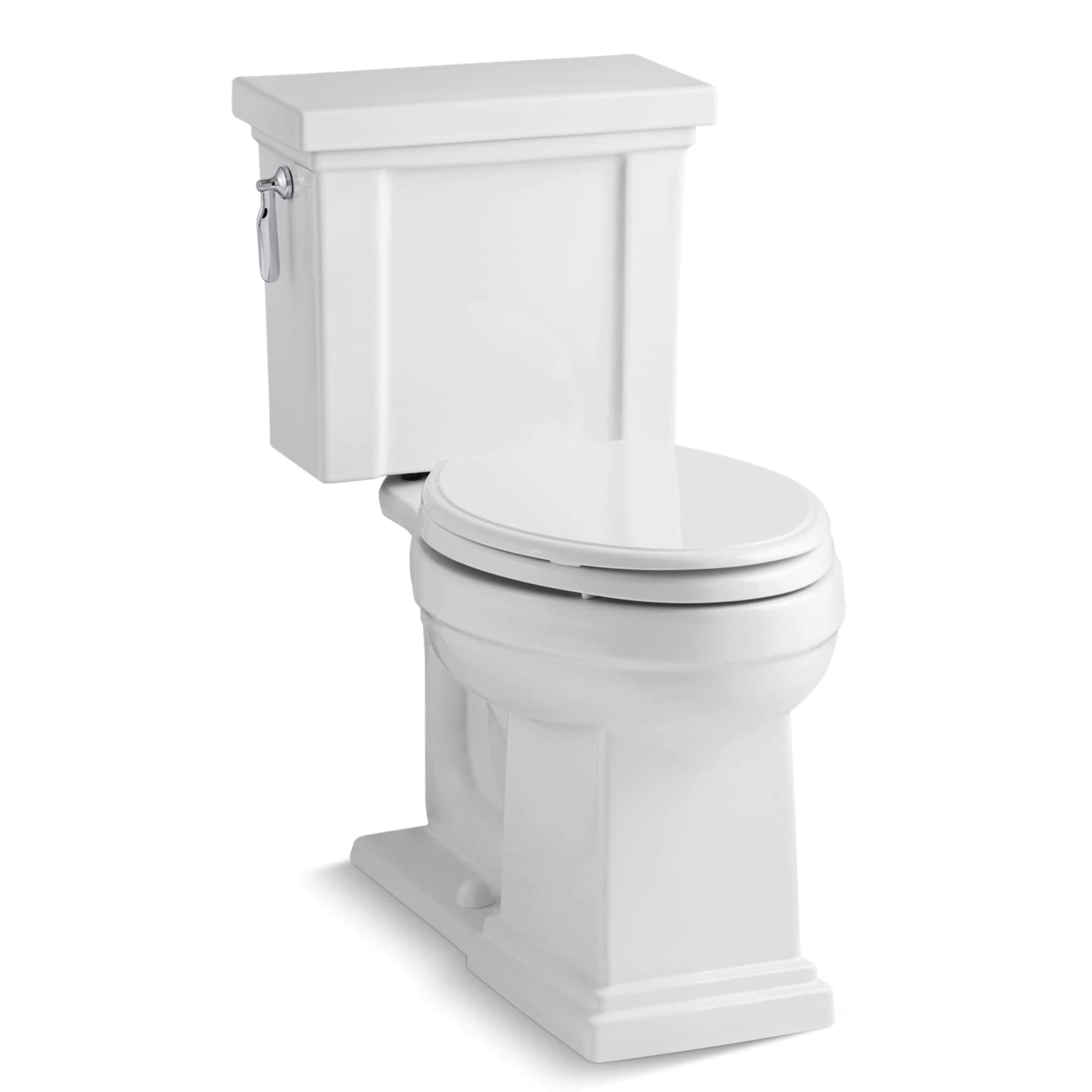KOHLER 3950-0 Tresham White Elongated Chair height 2-piece Toilet 12-in Rough-In WaterSense 1.28 GPF