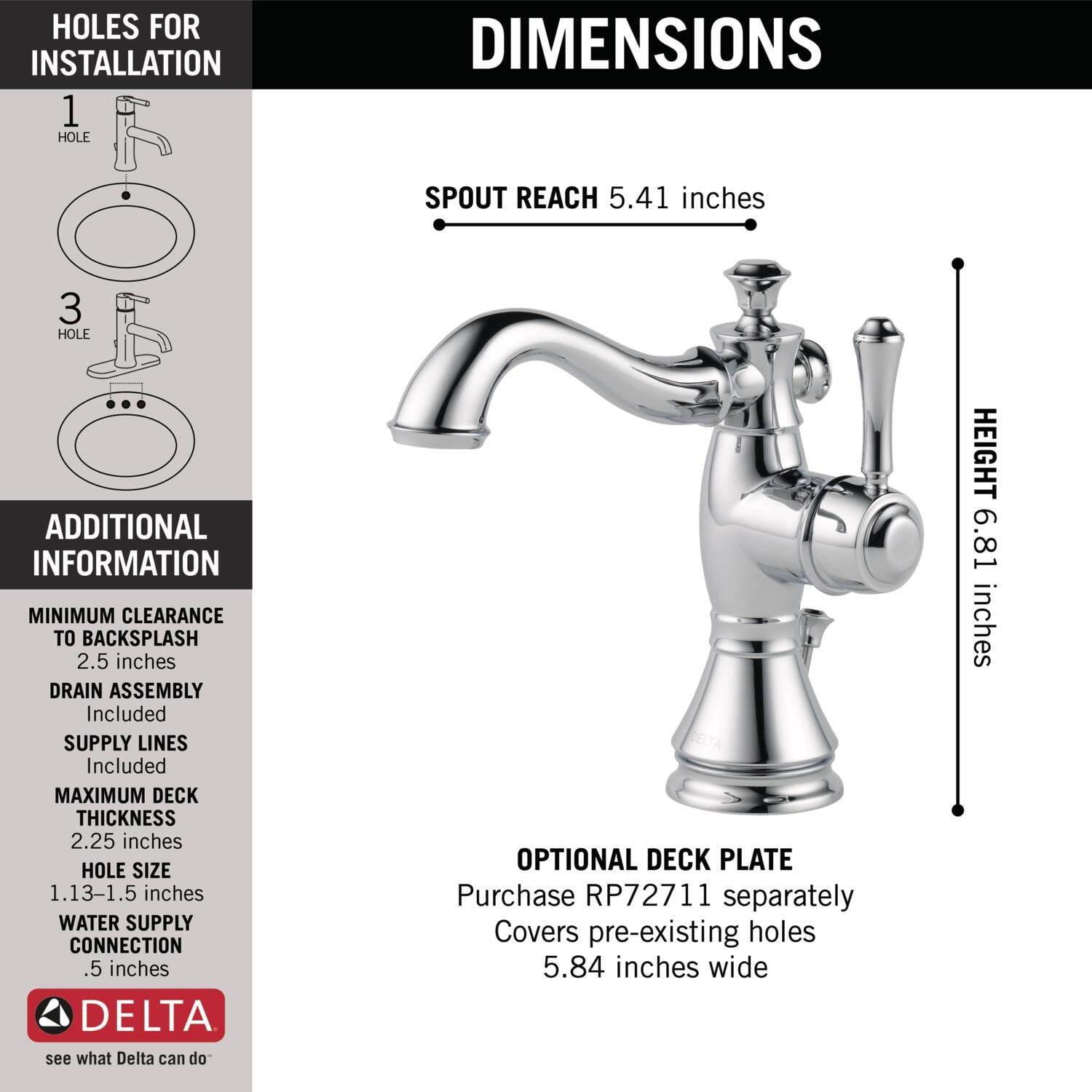 Delta 597LF-MPU Lavatory-Faucets - View #3