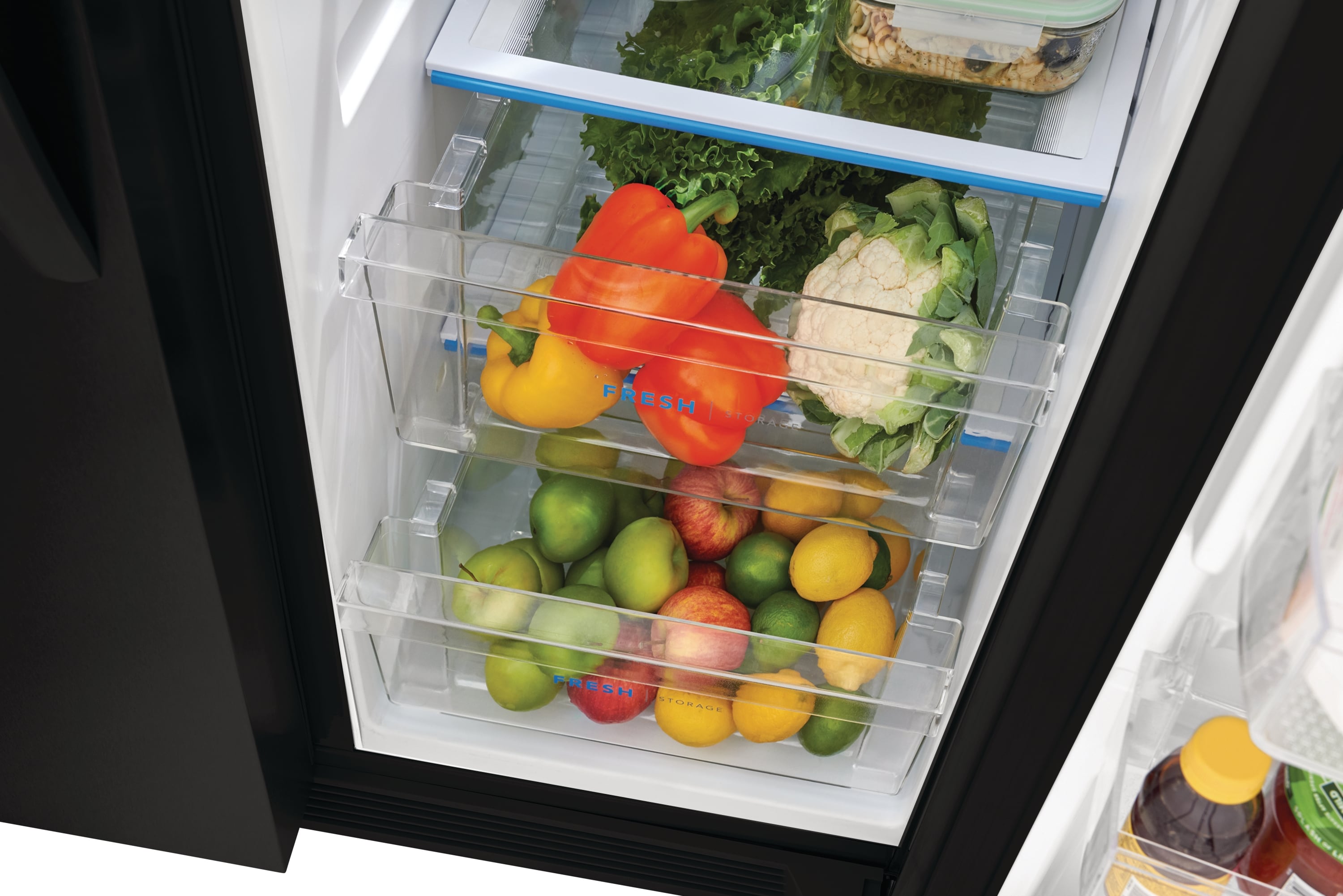 Frigidaire 22.3-cu ft Side-by-Side Refrigerator with Ice Maker (Black ...