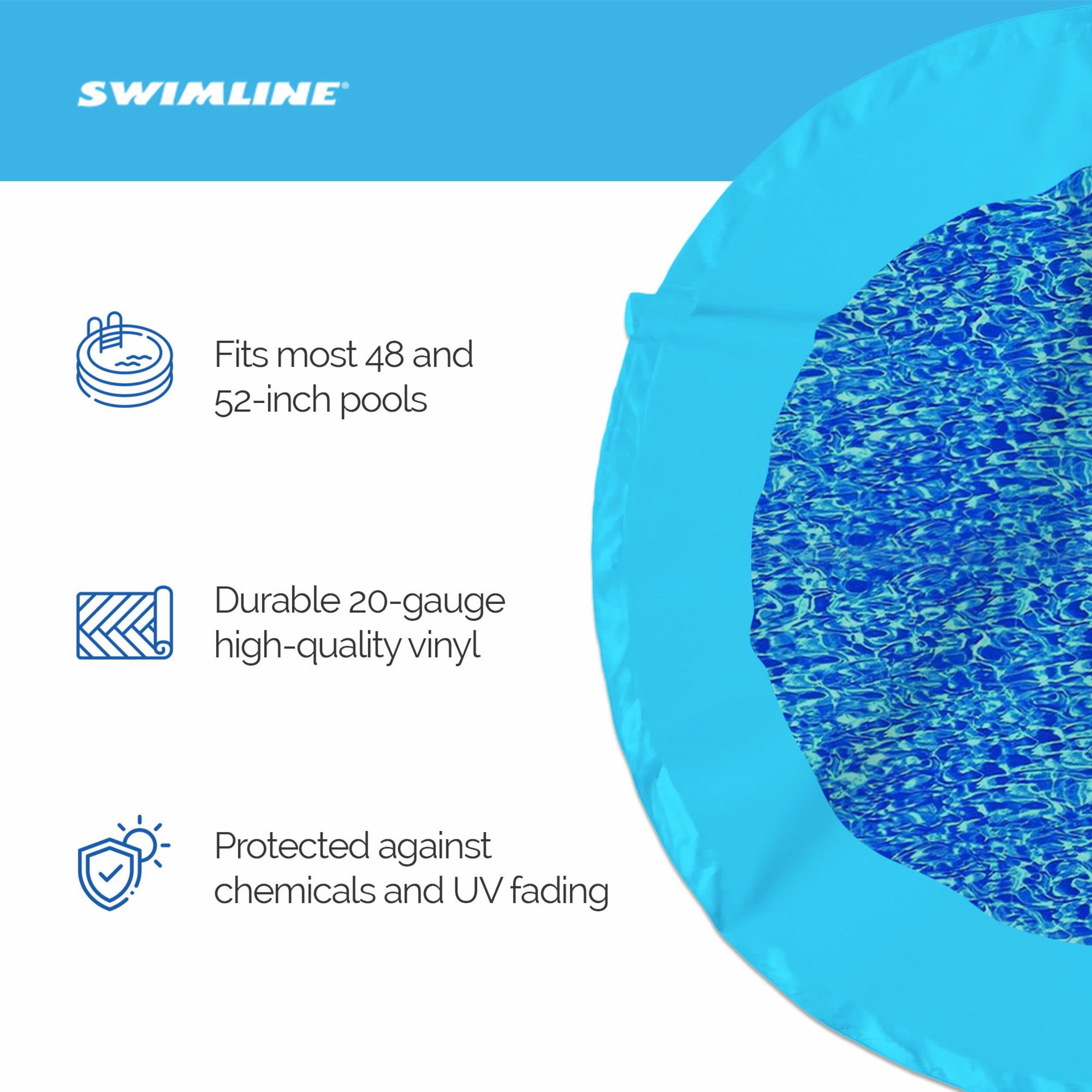 Swimline Blue Vinyl Pool Liner 95159 at Lowes.com