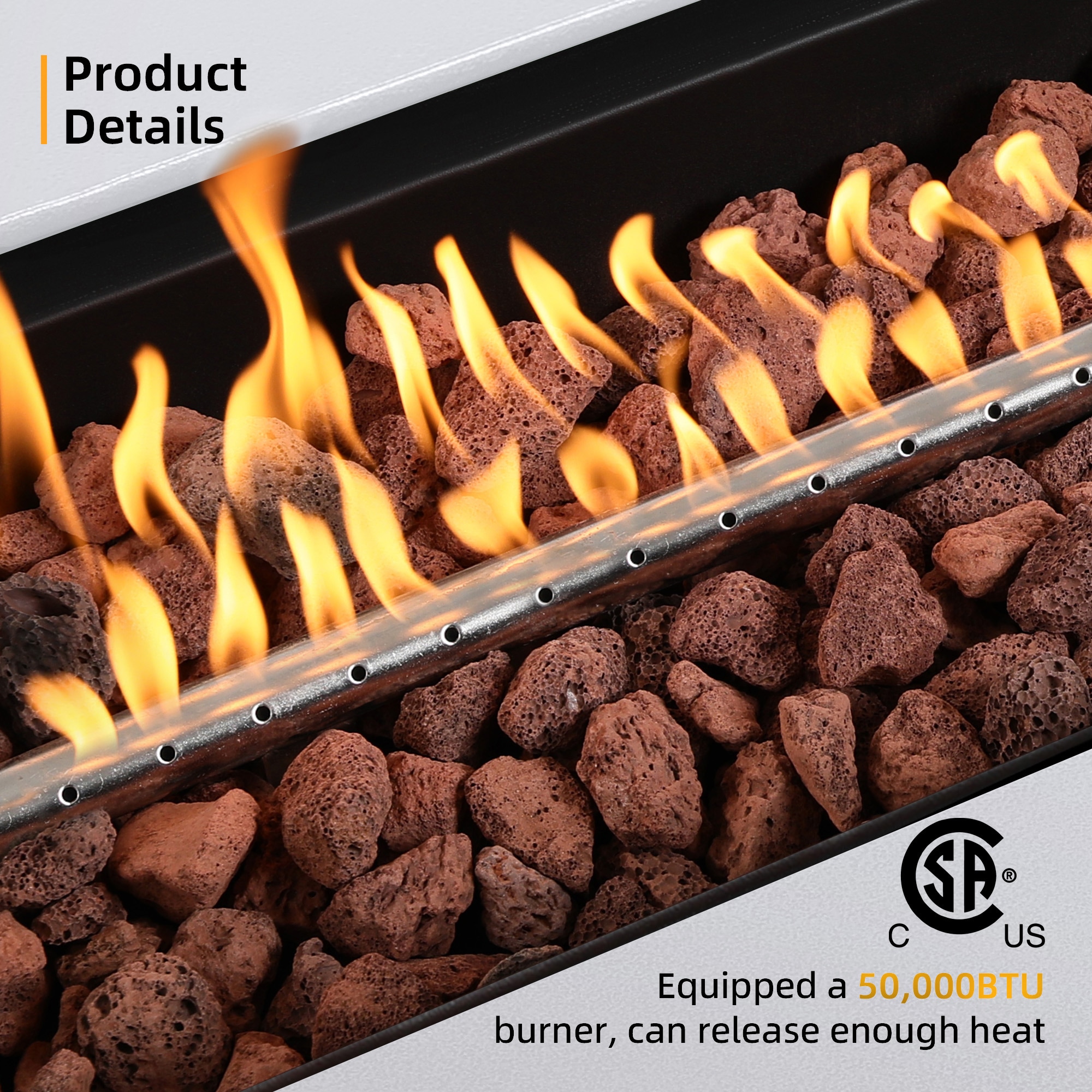 Patio Watcher LS-56KD-WH-B Outdoor-Gas-Firepits - View #5