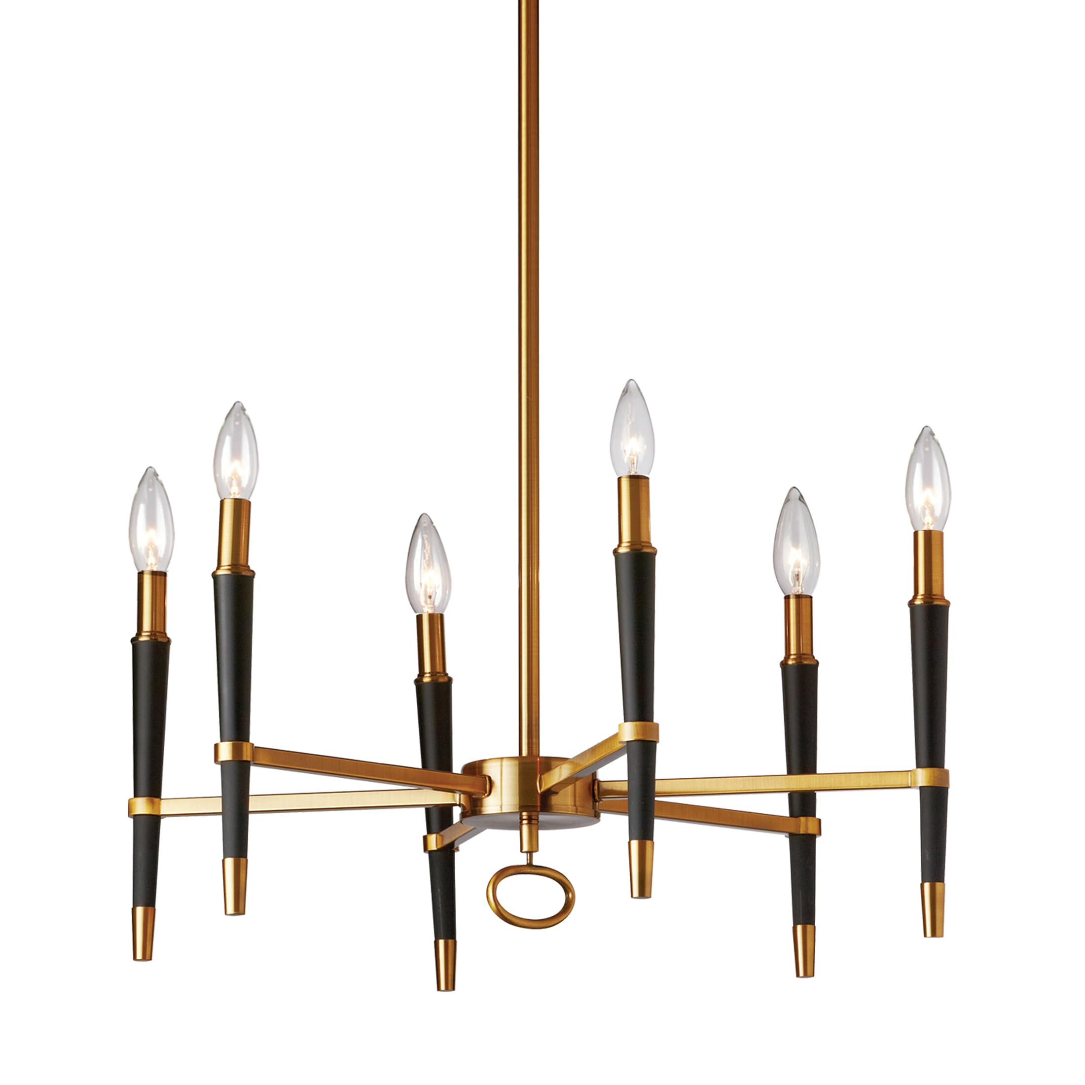 Dainolite LAN-246C-VB Langford 6 -Light Antique Bronze Transitional For Use in Bathrooms, Bedrooms, Dining Rooms, Foyers, Kitchens, Living Rooms Chandelier