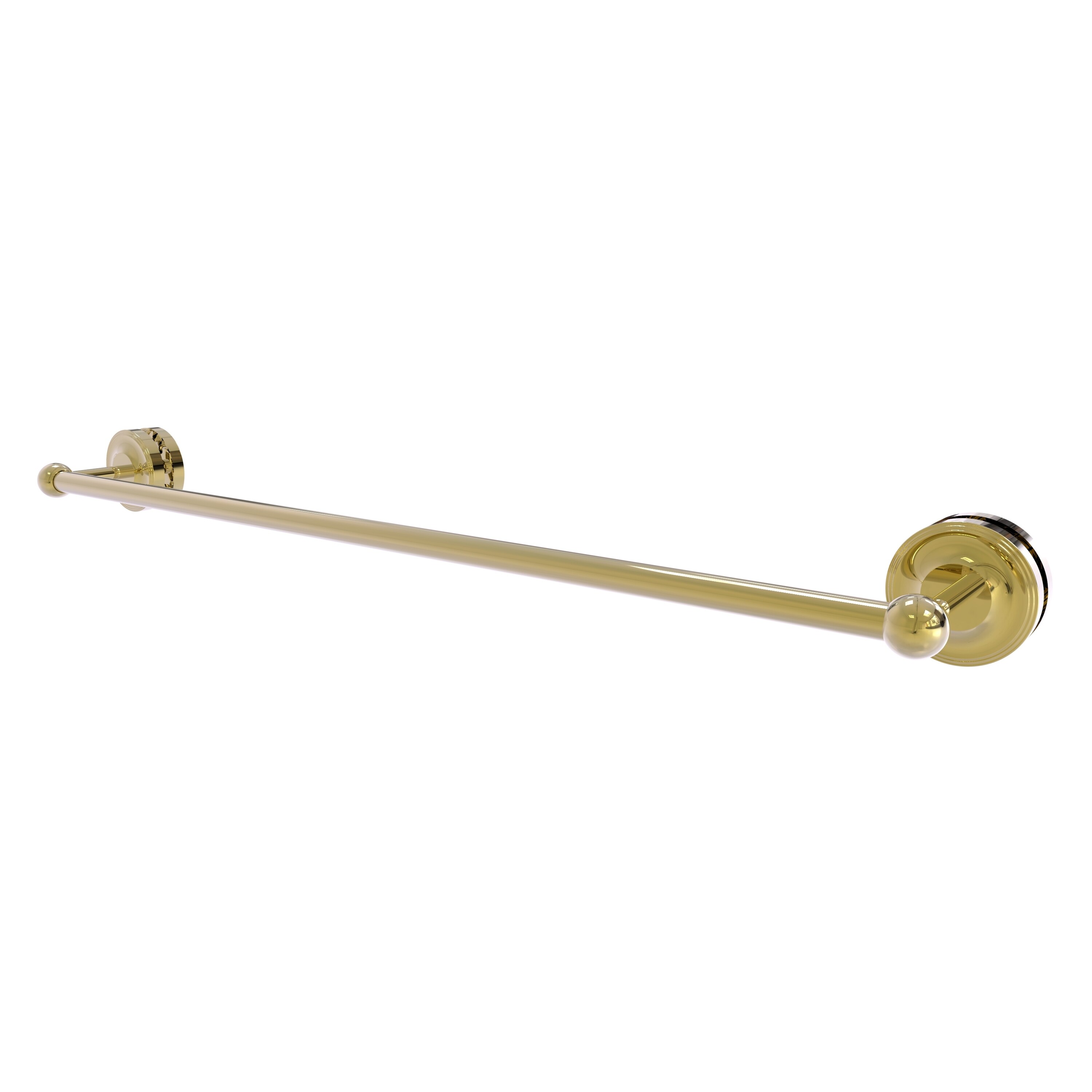 Allied Brass PR-41-SM-30-UNL Prestige Regal 30-in Unlacquered Brass Wall mount Single Towel Bar