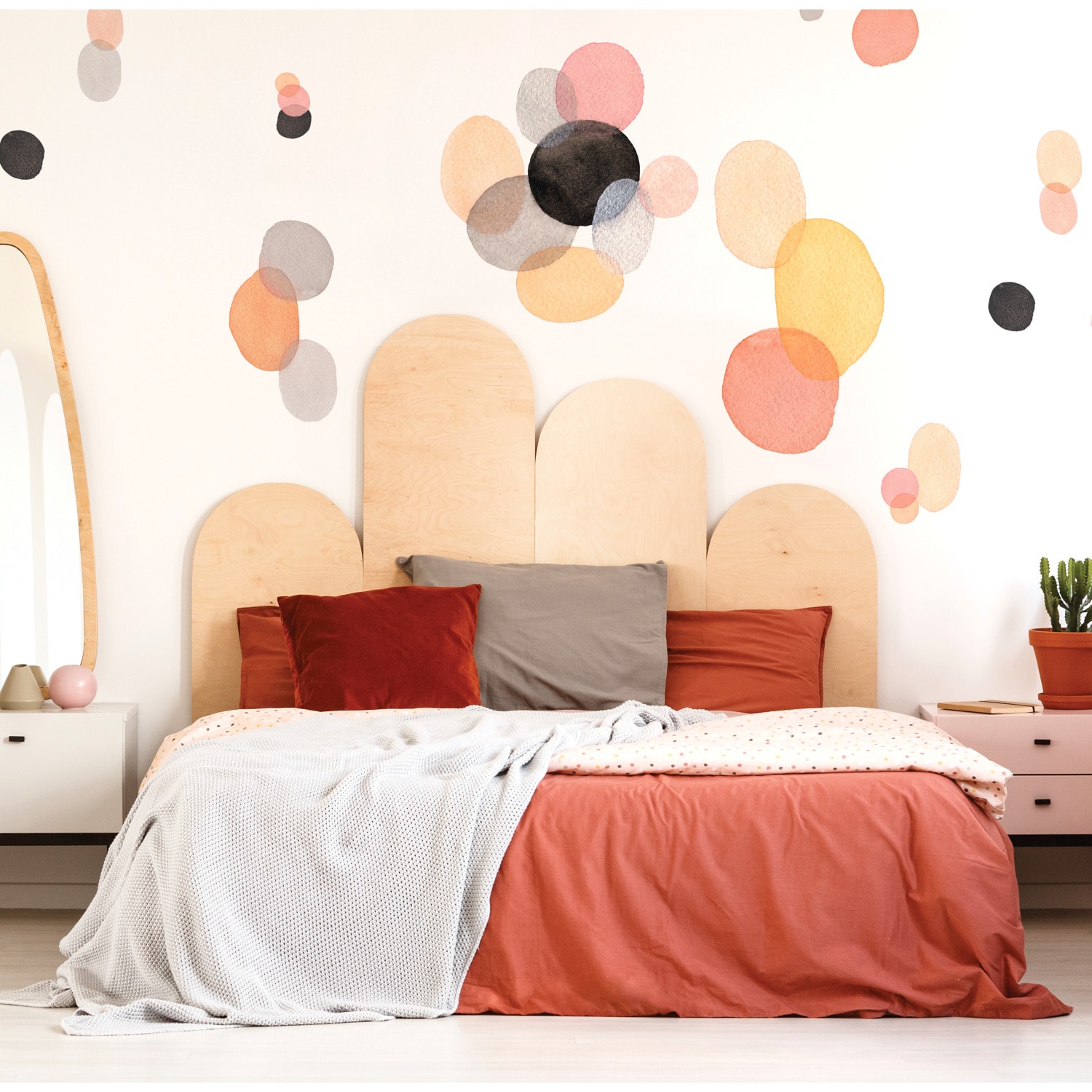 Abstract Watercolor Shapes Peel and Stick Giant Wall Decals