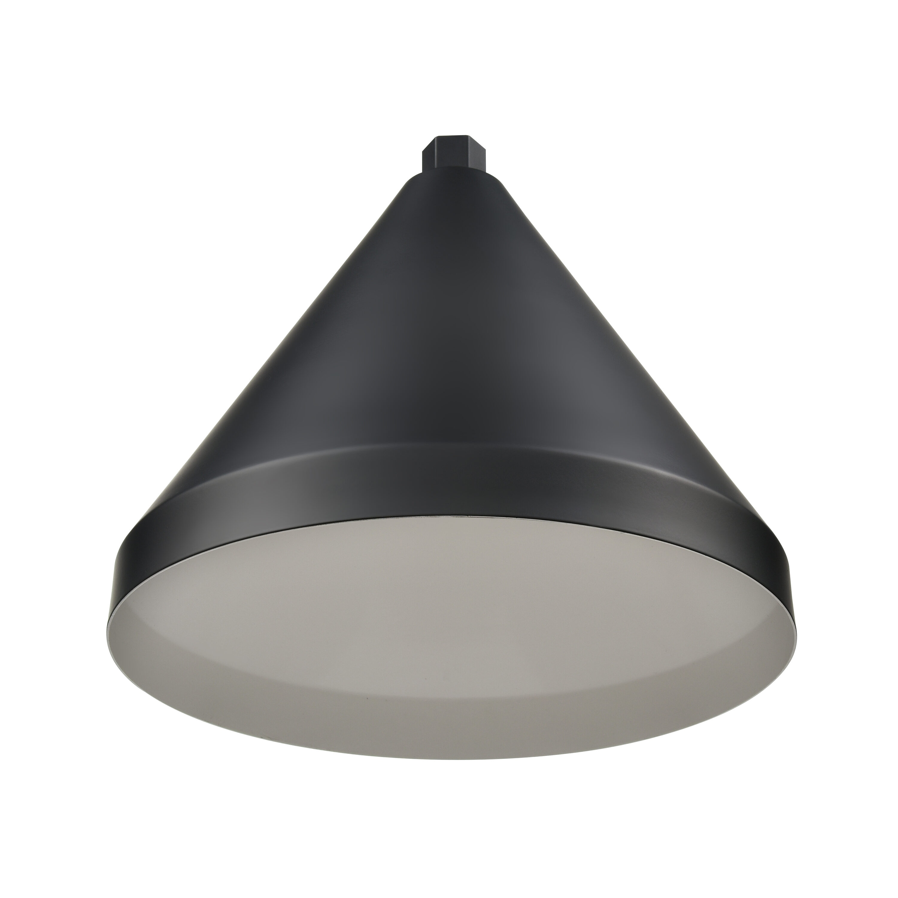 Millennium Lighting R Series 1 -Light Satin Black Industrial Metal Cone Medium Outdoor Hanging Pendant Light