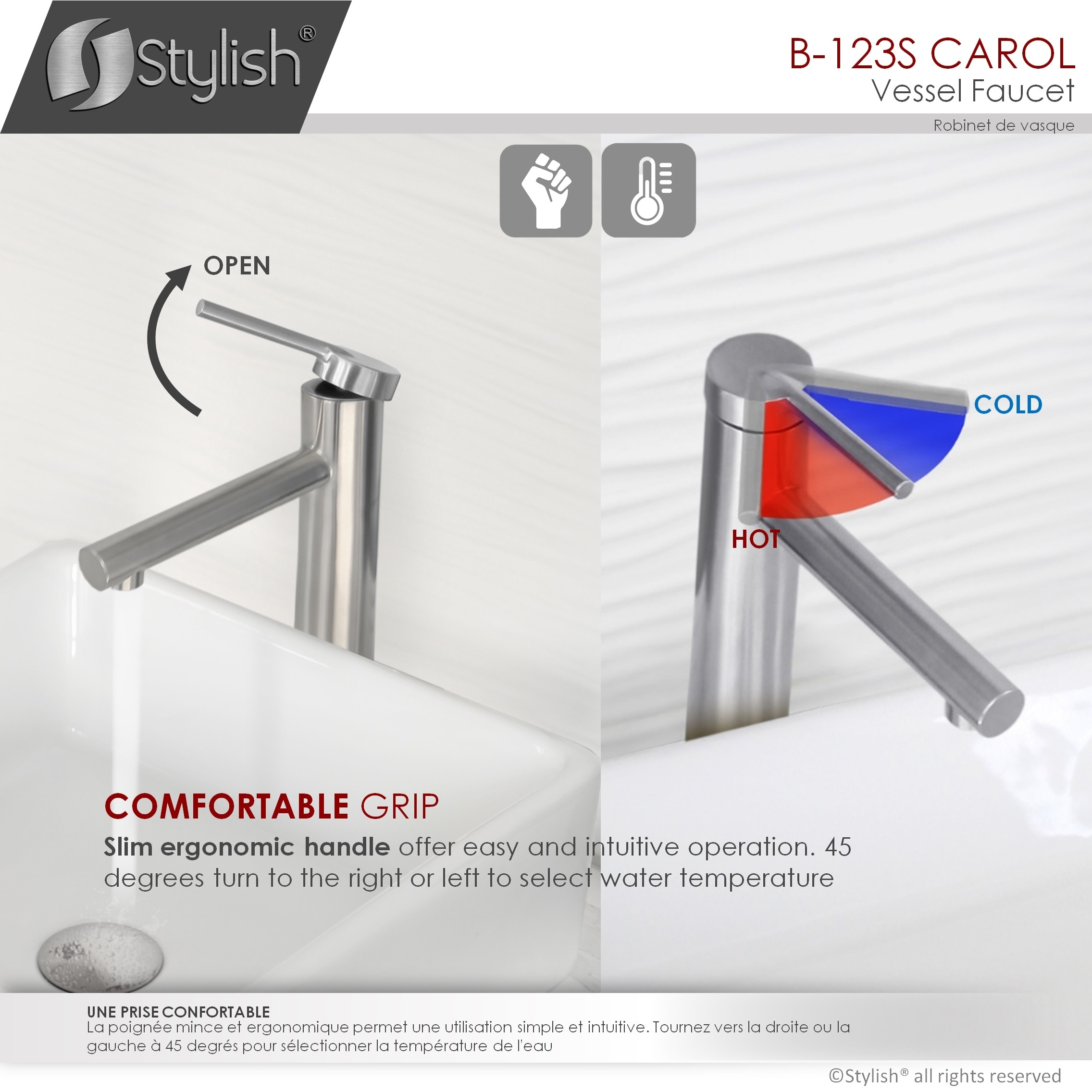 Stylish B-123S Lavatory-Faucets - View #5