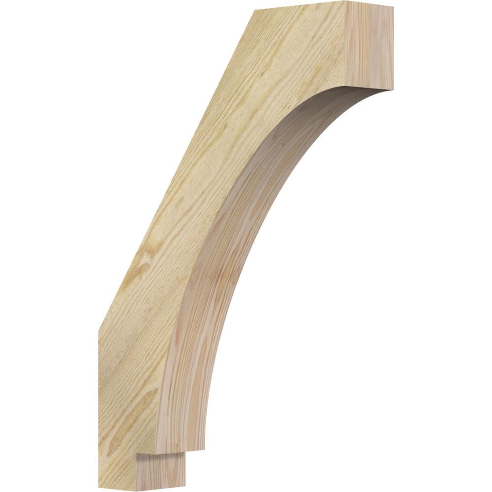 Ekena Millwork BRC04X18X26IMP00RDF 4-in x 18-in x 26-in Douglas Fir Unfinished Wood Imperial Rough Sawn Knee Brace