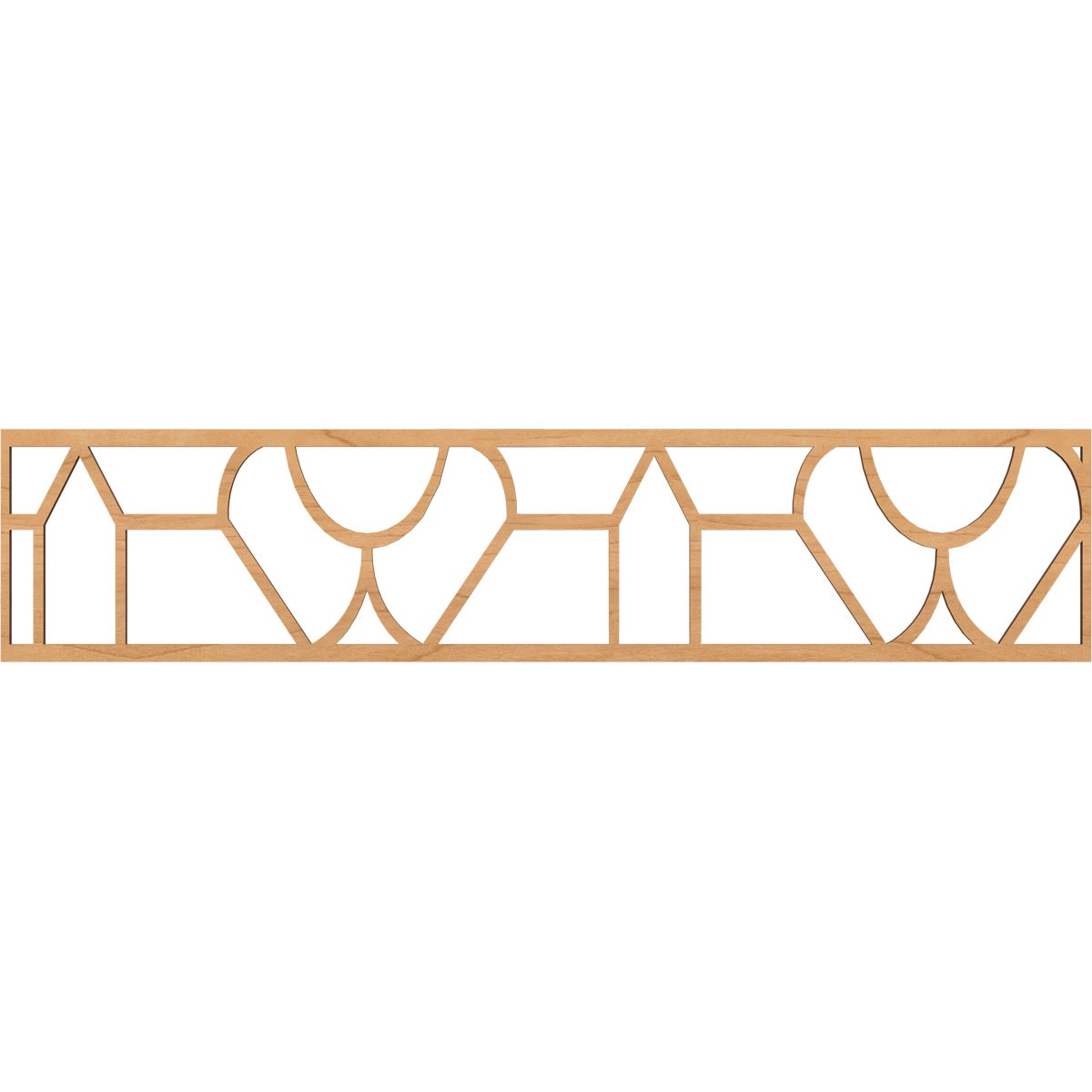 Ekena Millwork MLDA10X46WHIMA Whitechapel Fretwork Flat Trim 10-in x 3.9-ft Maple Brown Unfinished 2156938 Pierced Wall Panel Moulding