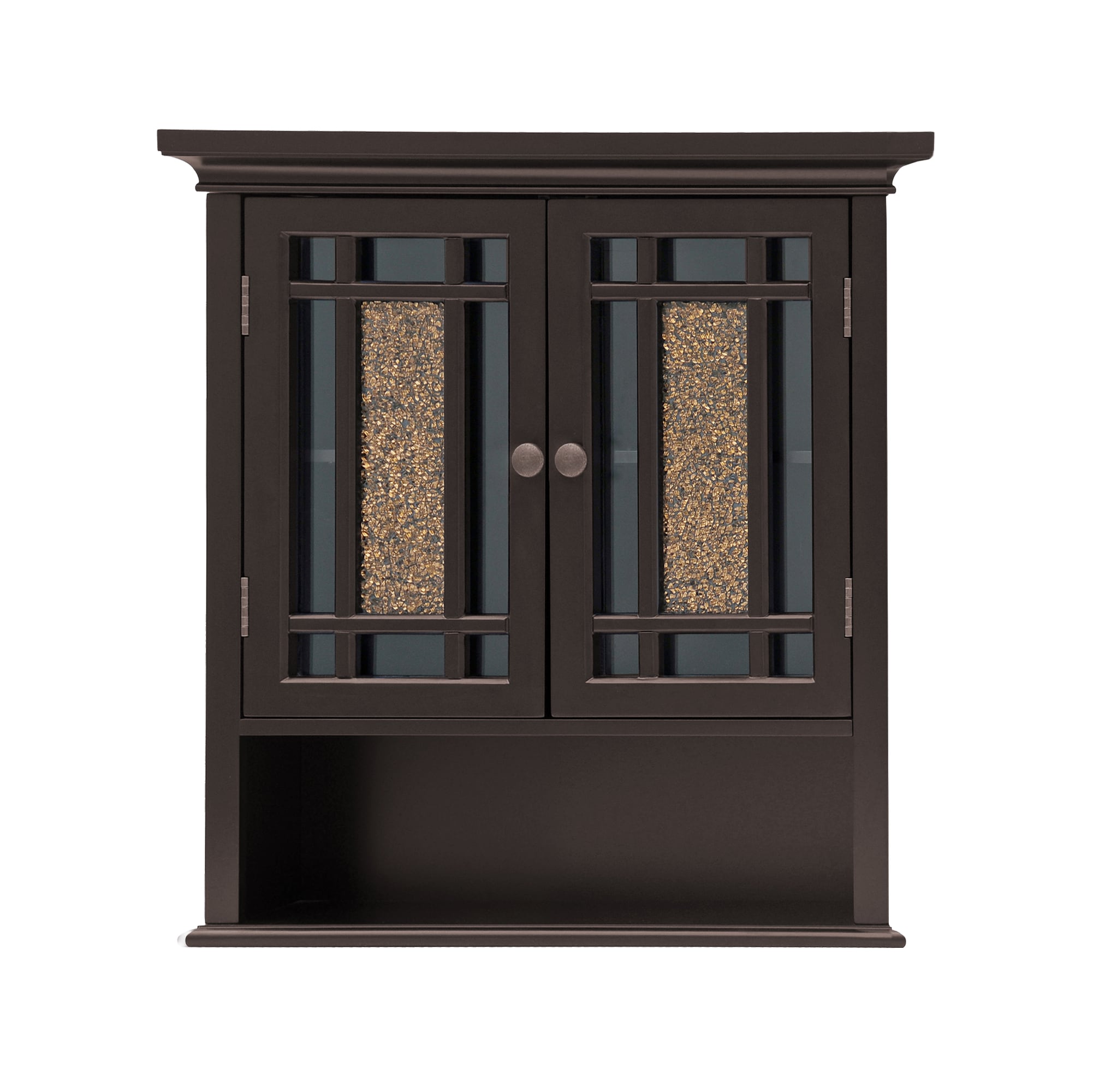 Teamson Home ELG-532 Windsor 22-in x 24-in x 7-in Dark Espresso Bathroom Wall Cabinet