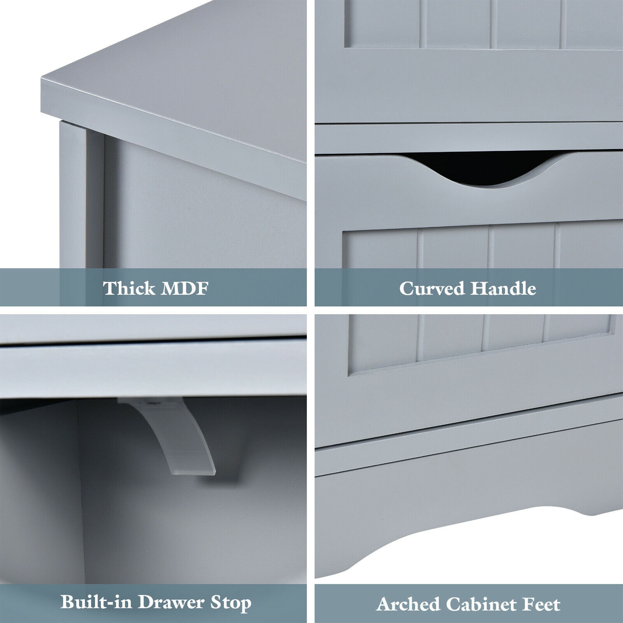 WELLFOR OUJ66969GR Linen-Cabinets - View #5