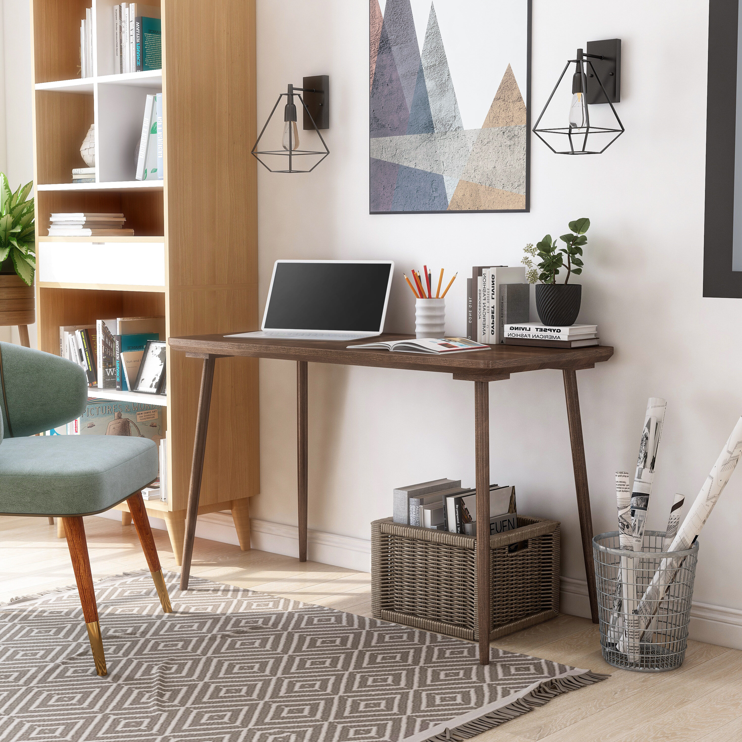 Furniture of America IDI-192518 Wildron 47-Inches Brown Modern/Contemporary Writing desk