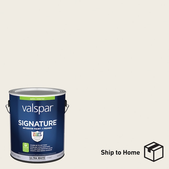 Valspar Signature Satin Cream Delight 7002 14 Latex Interior Paint Primer 1 Gallon In The Department At Com - Warm Cream Paint Color Valspar
