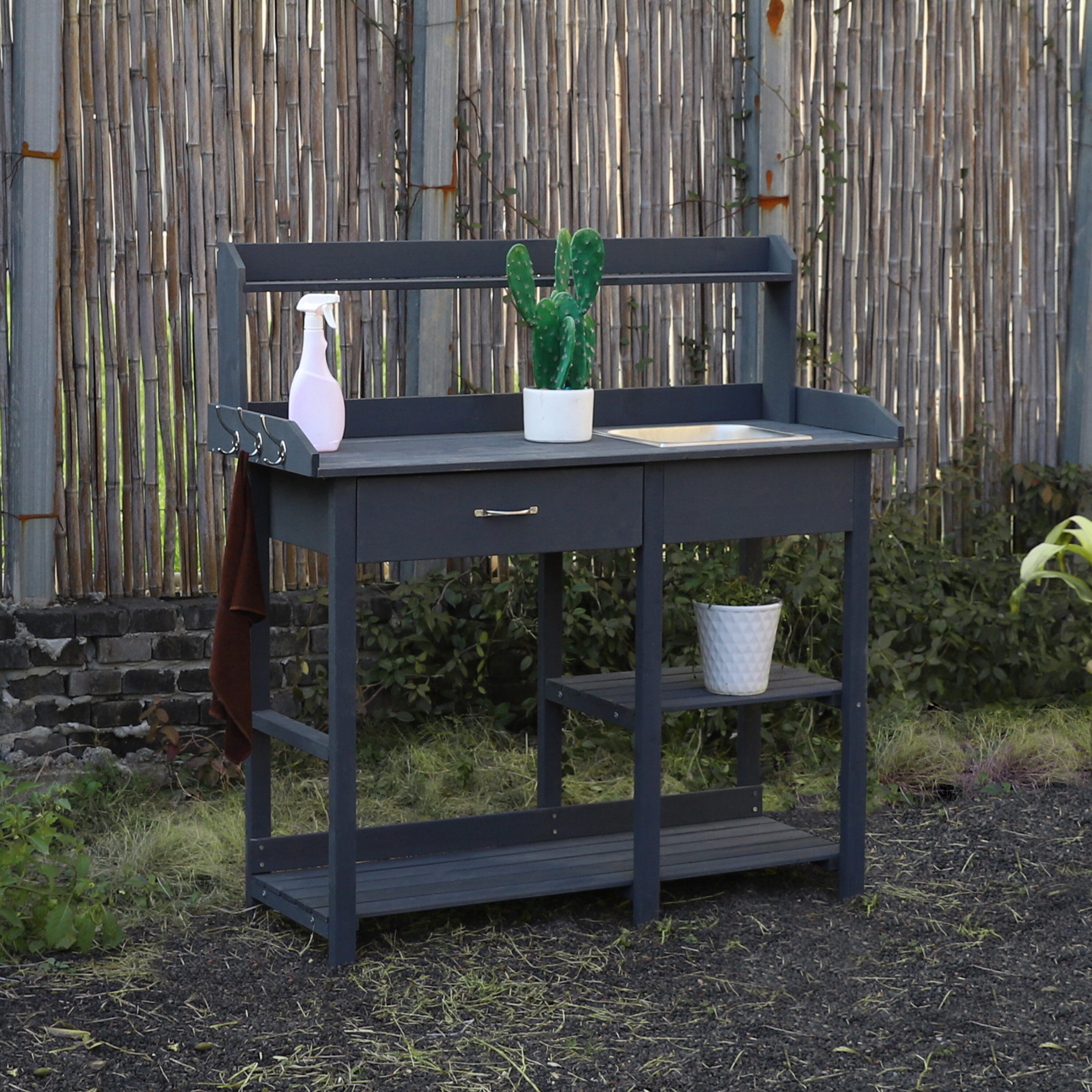 VEIKOUS PG0103-02GY-03 Potting-Benches - View #2