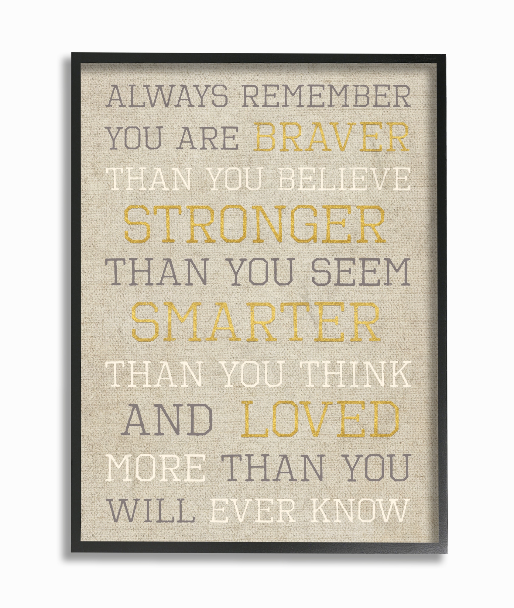 Always Remember Braver Stronger Smarter Loved Wall Art at Lowes.com