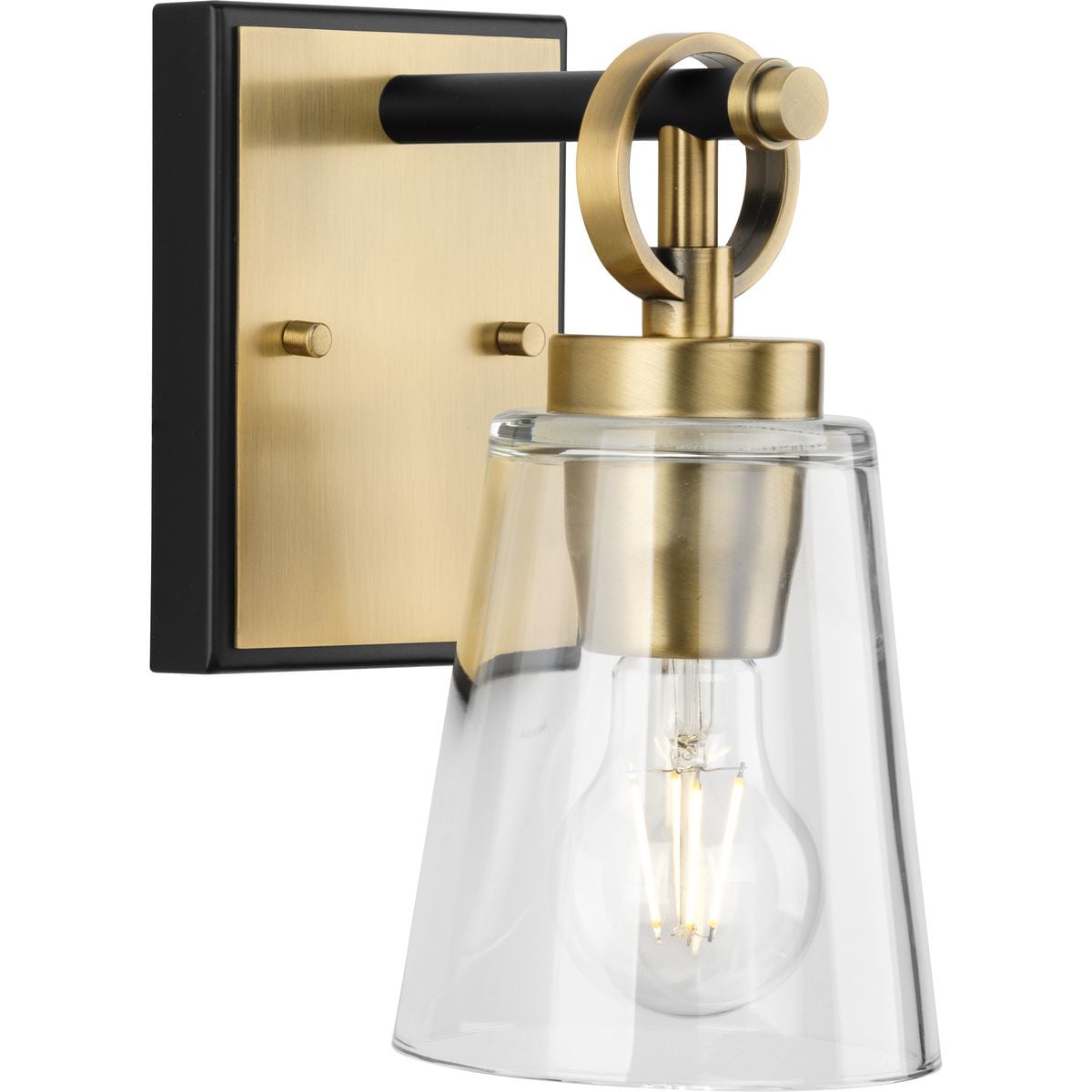 Progress Lighting P300480-163 Cassell 4.75-in 1 -Light Brass Transitional Vanity light