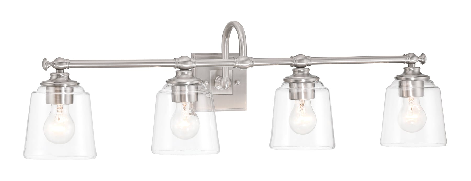 Minka Lavery 4004-84 Antonia 35-in 4 -Light Brushed Nickel Modern/contemporary Vanity light bar