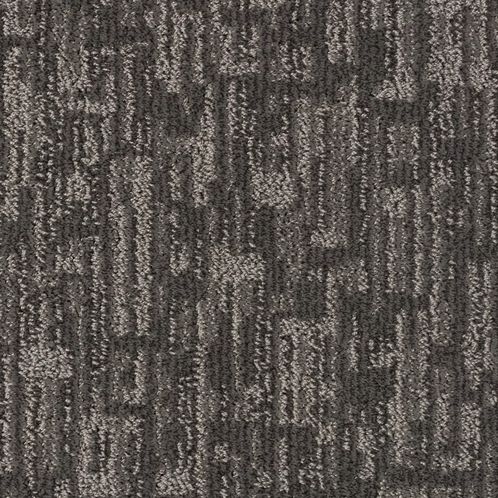 STAINMASTER LU760-W4100-1200-AB Flirting Detour Gray 49-oz sq yard Solution-dyed polyester Pattern Indoor Carpet