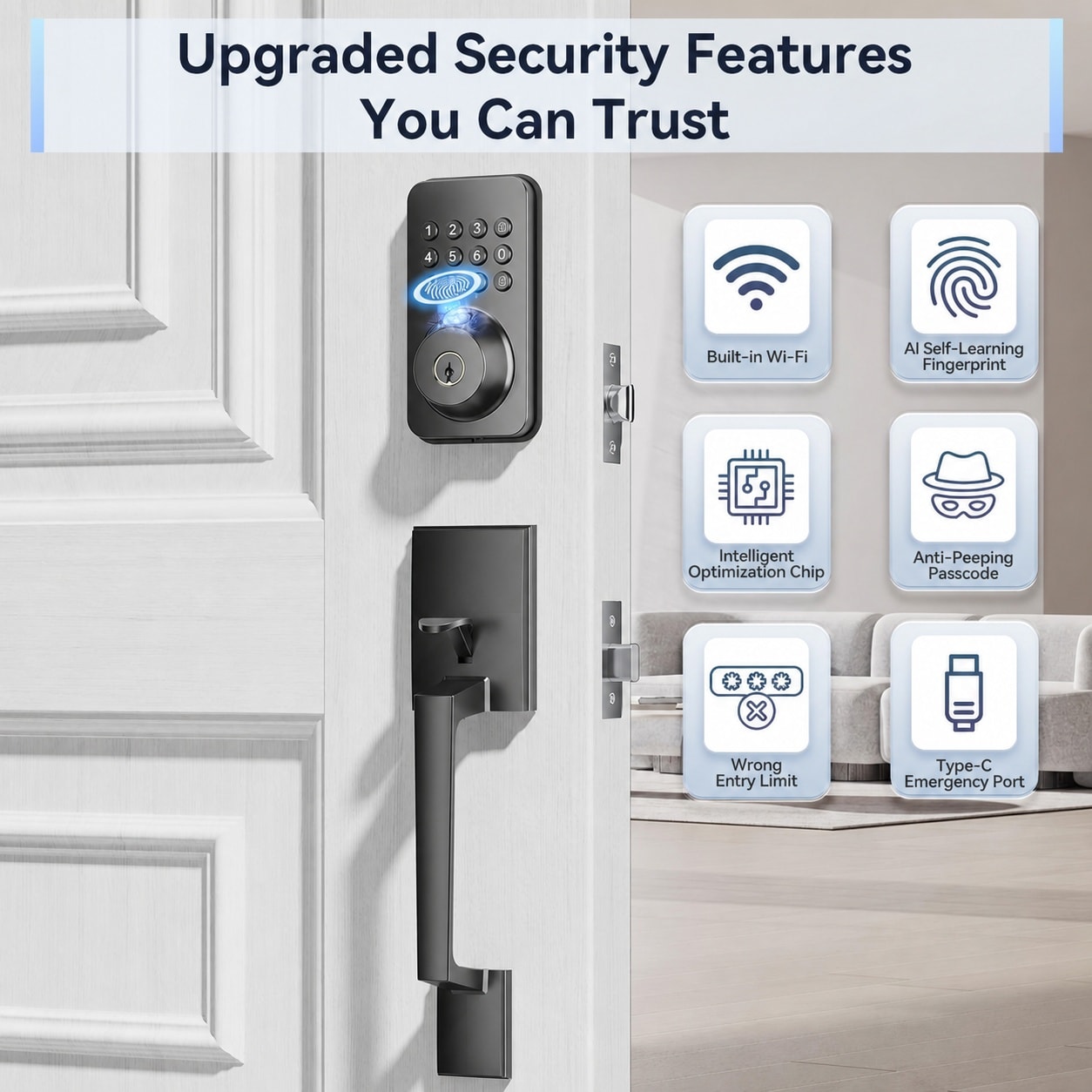 Ahfiwaso LAH0713H065 Electronic-Door-Locks - View #4