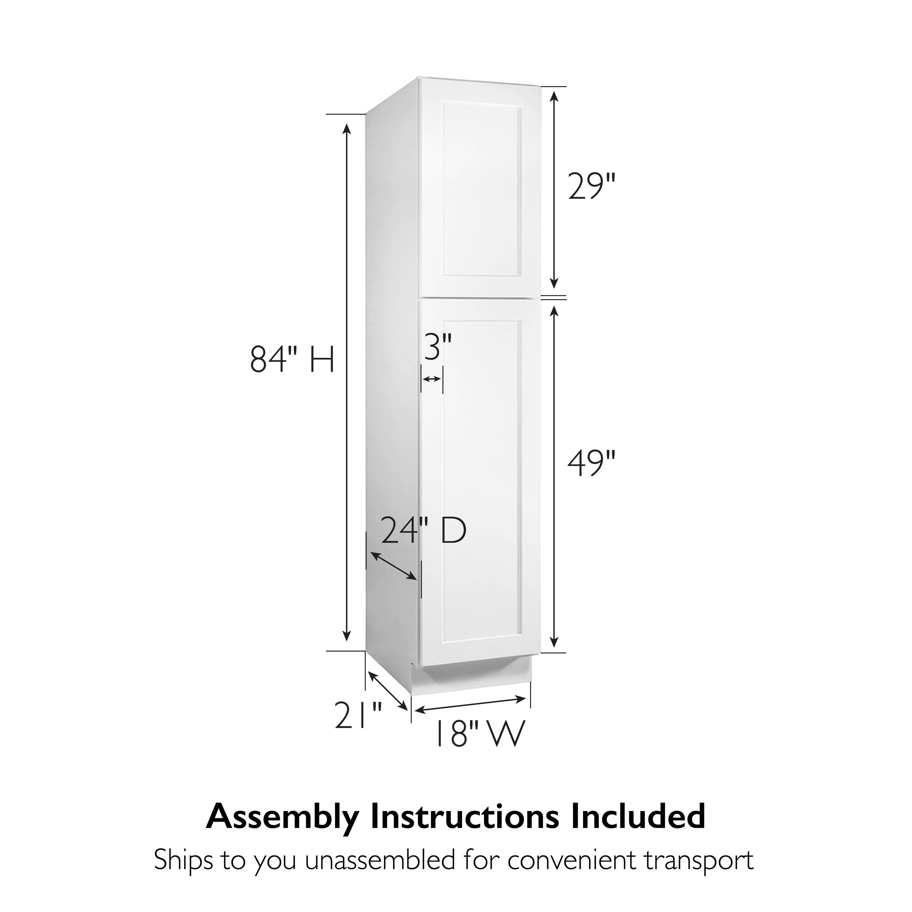  Design House Brookings Unassembled Shaker Pantry