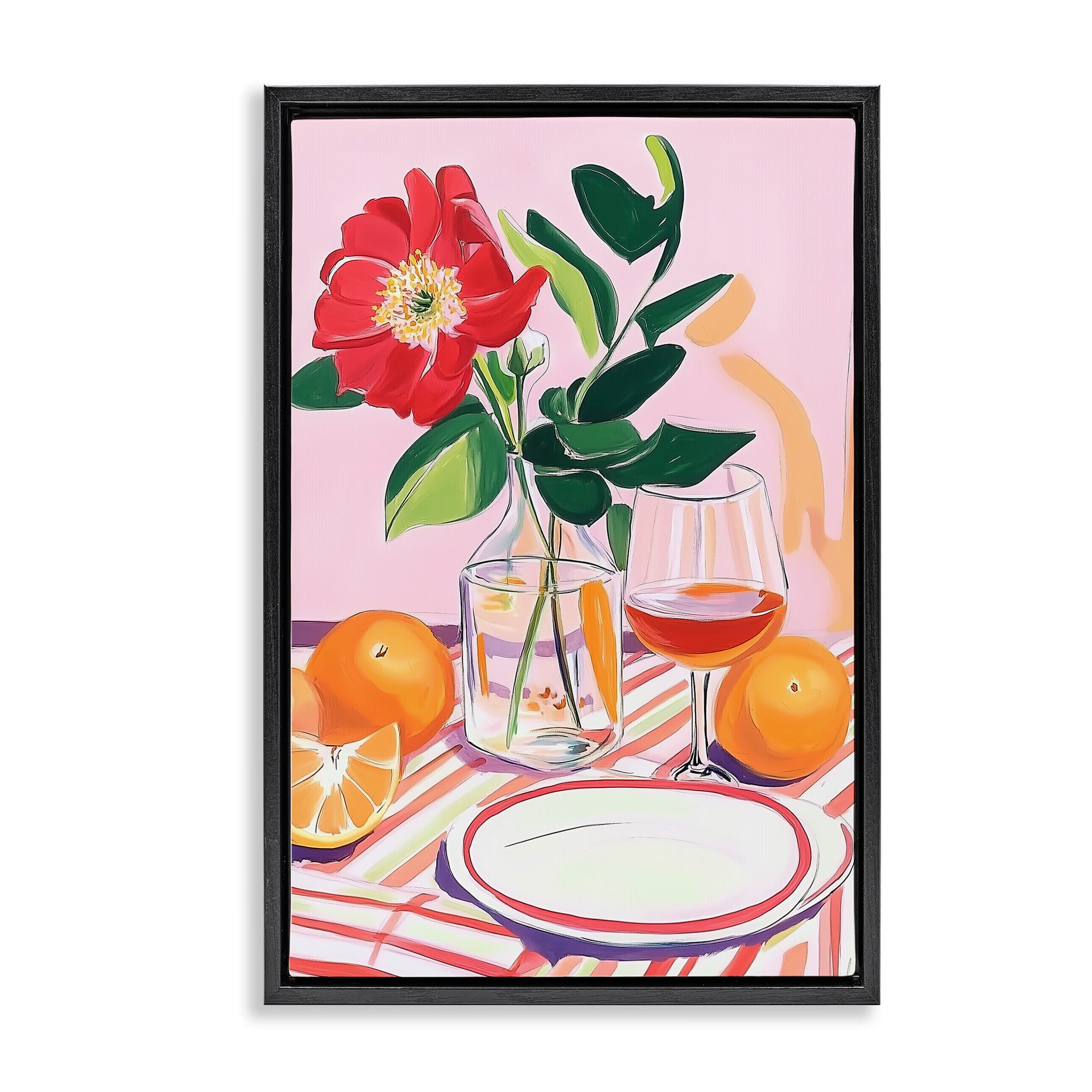 Stupell Industries BT-214-FFB-16X24 Pastel Hued Table Setting Floating Frame design by Andreas Magnusson