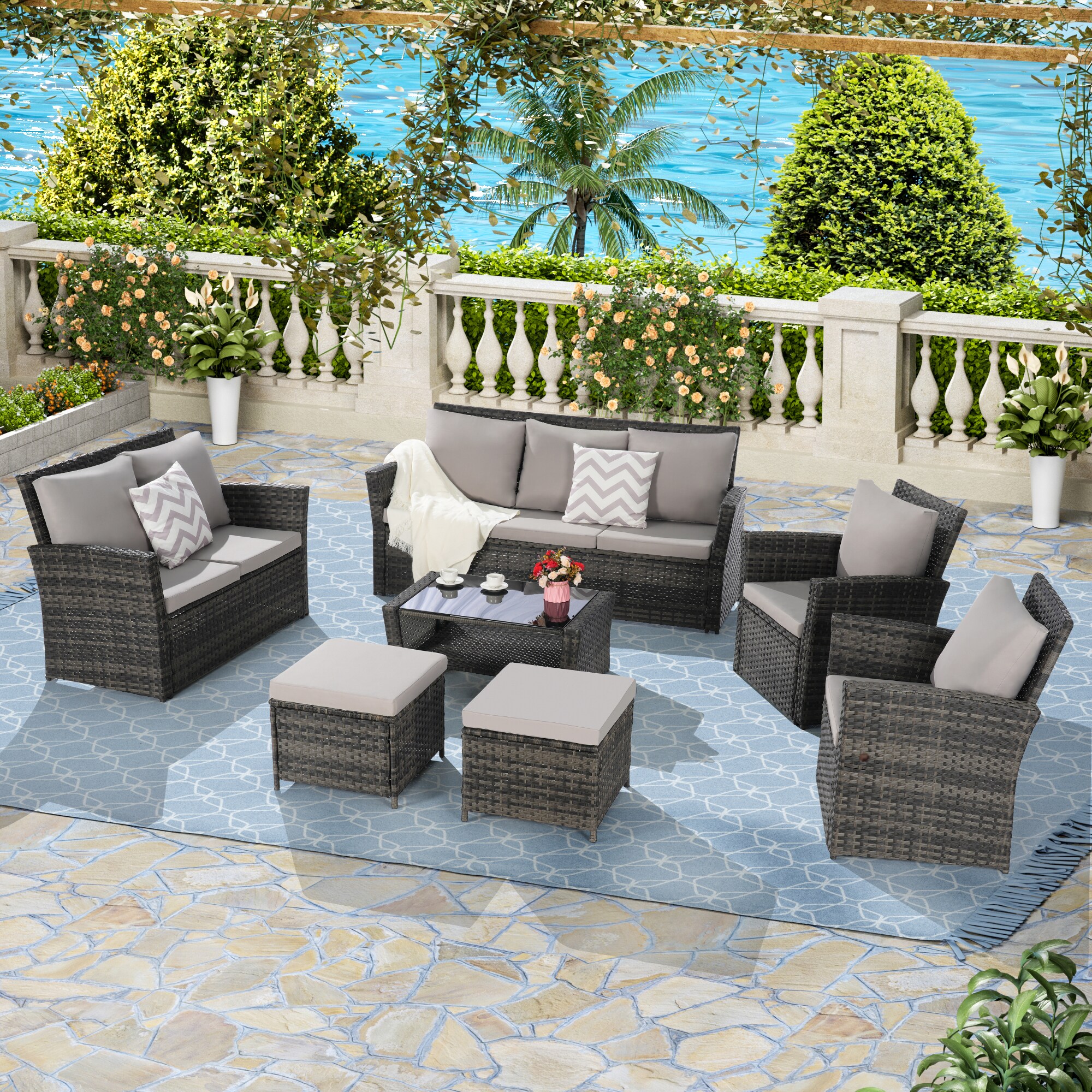 SINOFURN SYB830001BK Patio-Conversation-Sets - View #2