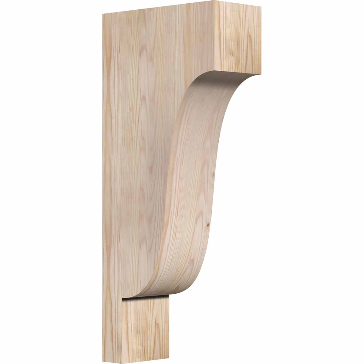 Ekena Millwork COR06X12X28NEW00SDF 5.5-in x 12-in x 28-in Newport Unfinished Douglas fir Wood Paintable/Stainable Corbel
