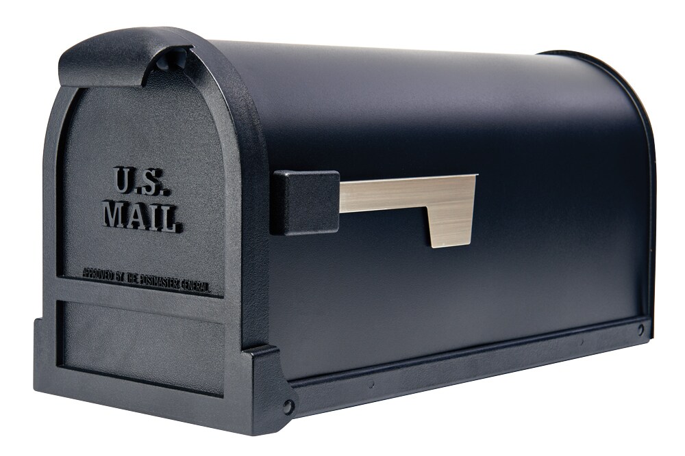 Gibraltar Mailboxes Post Mount Black Metal Mailbox At Lowes.com