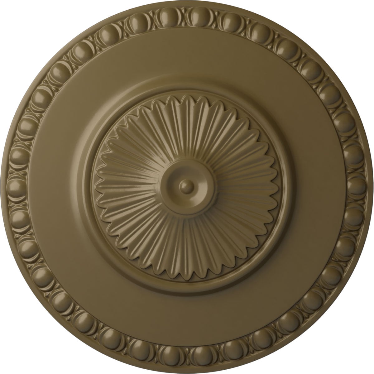 Ekena Millwork CM23LYMMF Lyon 23.5-in W x 23.5-in L Painted Mississippi Mud Polyurethane Whole Ceiling Medallion