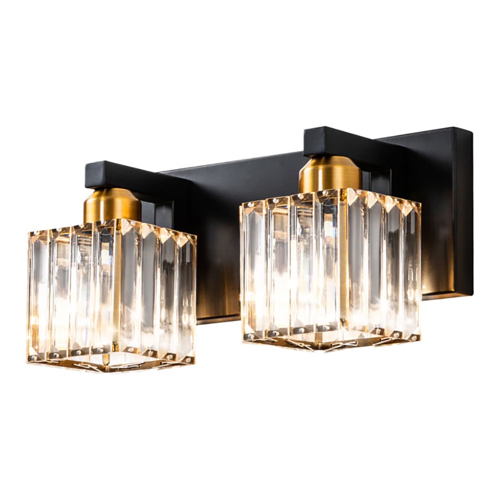 EDISLIVE Orillia 11.8-in 2-Light Black and Gold Led Modern/Contemporary  Vanity Light in the Vanity Lights department at