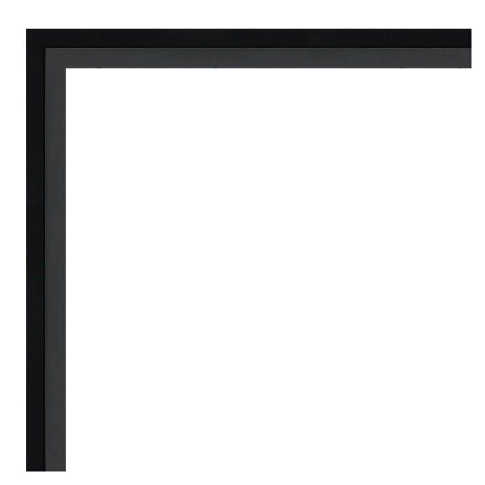 Lucie Black Beveled Wood Rectangular Wall Mirror