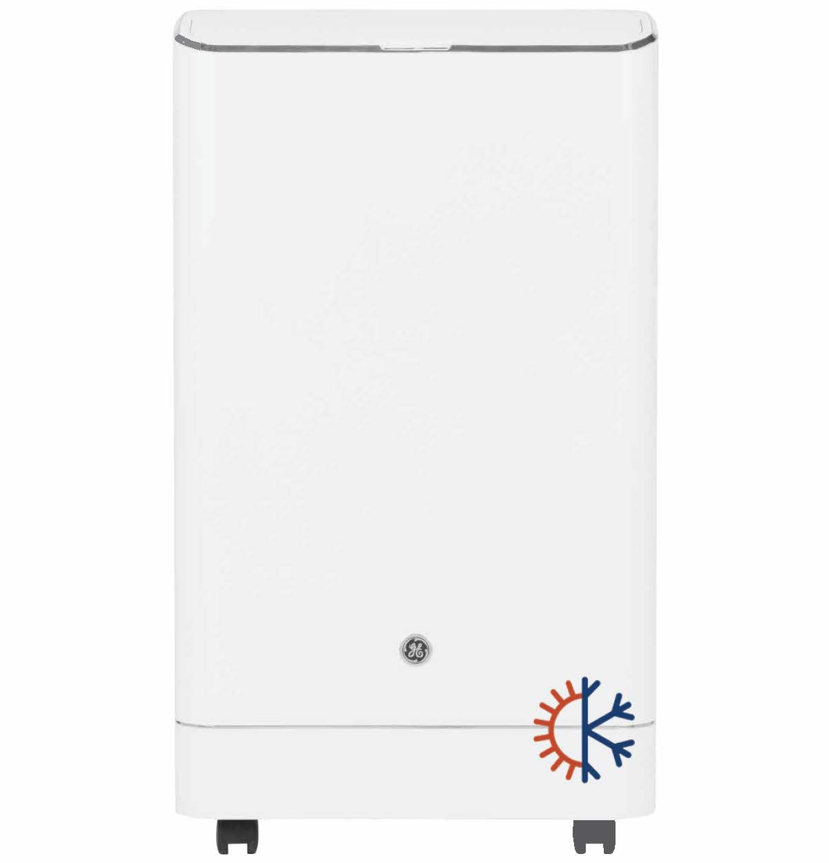 GE APSA13YBMW 9950 BTU DOE 115-Volt White Vented Portable Air Conditioner with Heater Remote Control Included 550-sq ft -Cooling