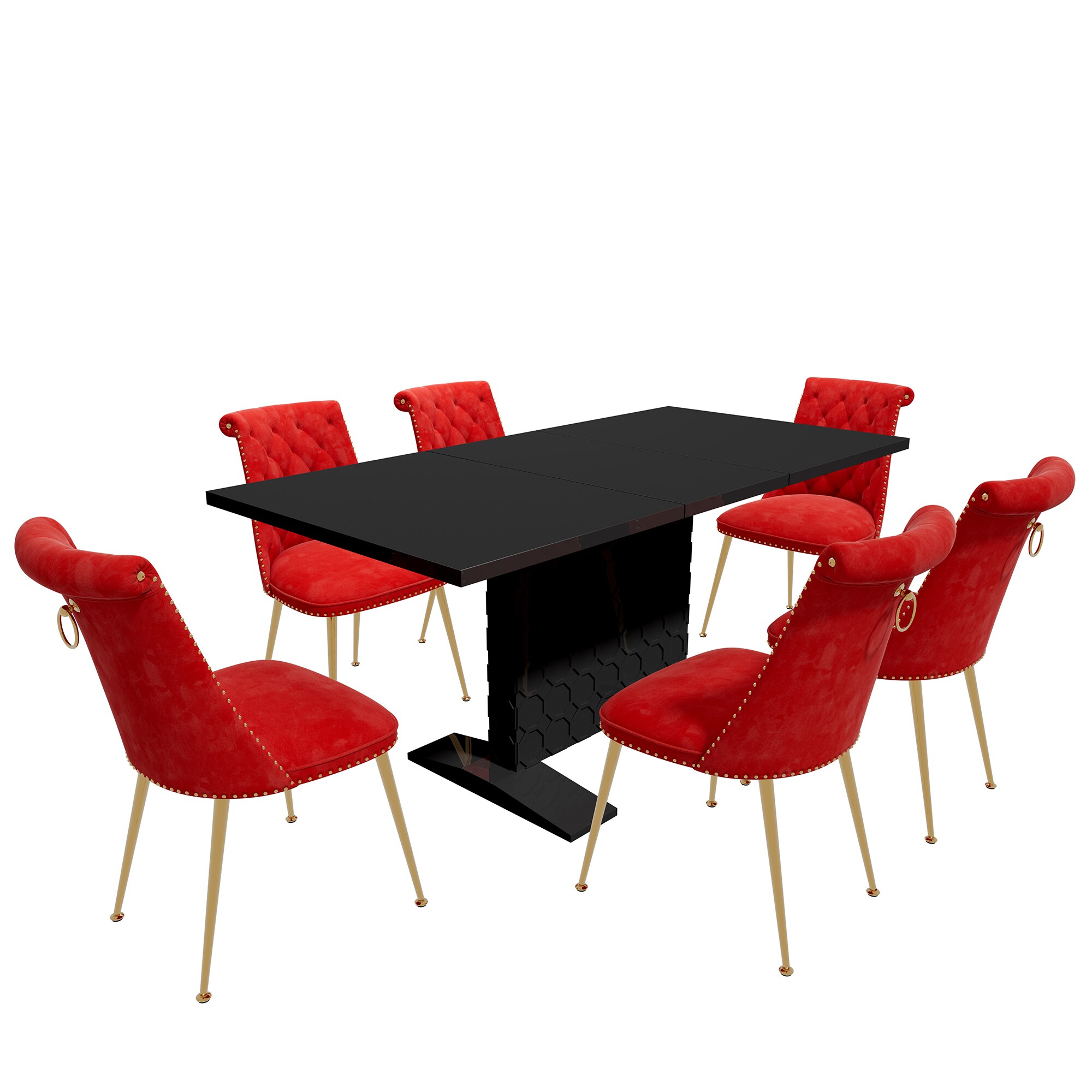 Clihome CL-ST1-BK703RD Dining-Sets - View #2