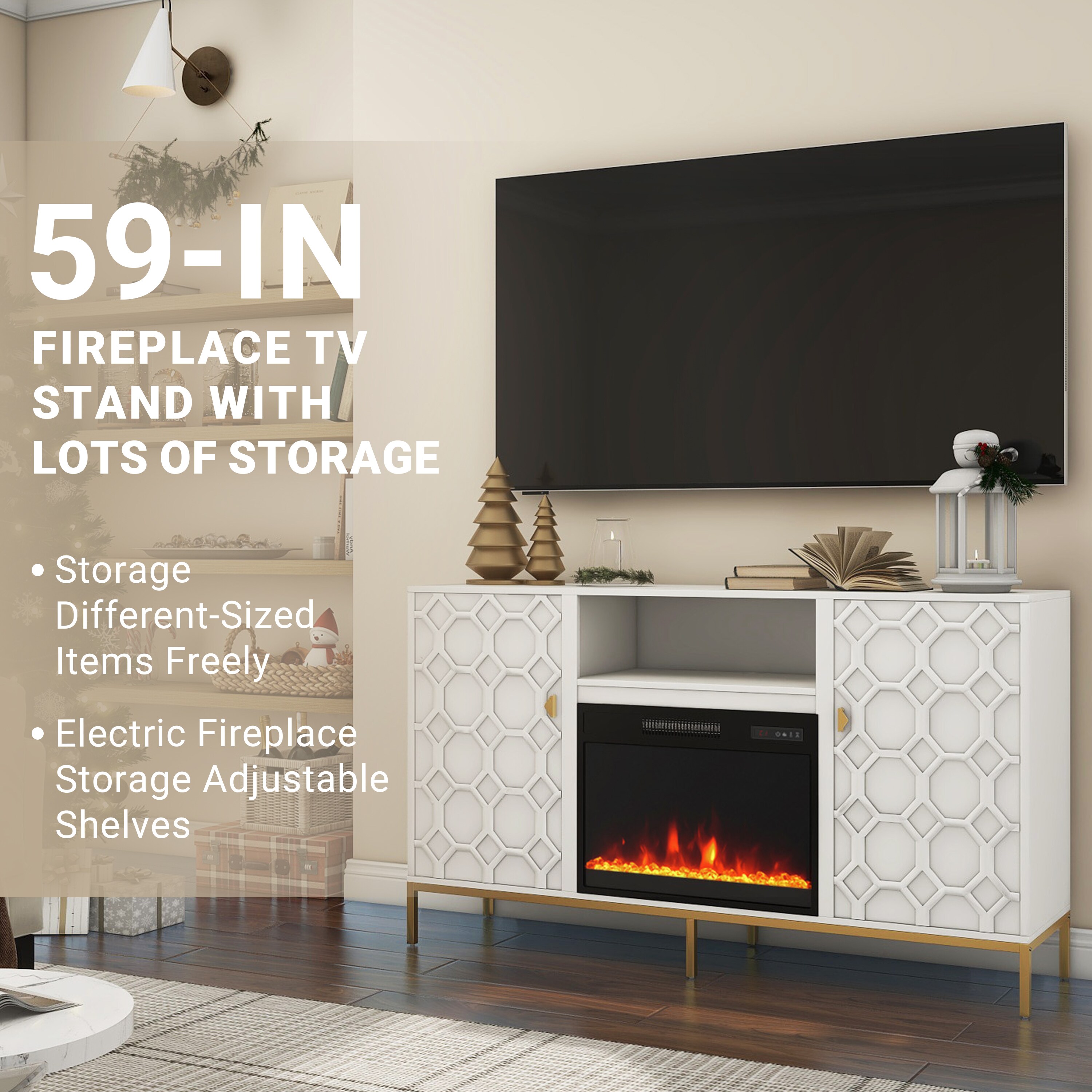 Mondawe MO-JH0523-WH Electric-Fireplaces - View #4