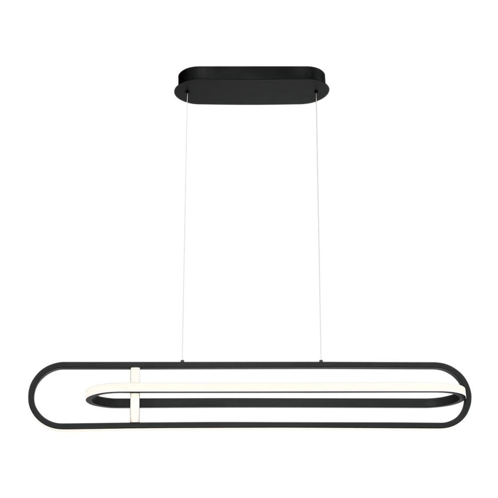 Eurofase 37039-011 Demark 1 -Light Matte Black Modern/contemporary Integrated LED For Use in Dining Rooms, Foyers, Kitchens, Living Rooms Chandelier