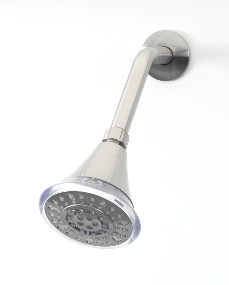 Jacuzzi Brushed Nickel Round Fixed Shower Head 2.5-GPM (9.5-LPM) in the ...