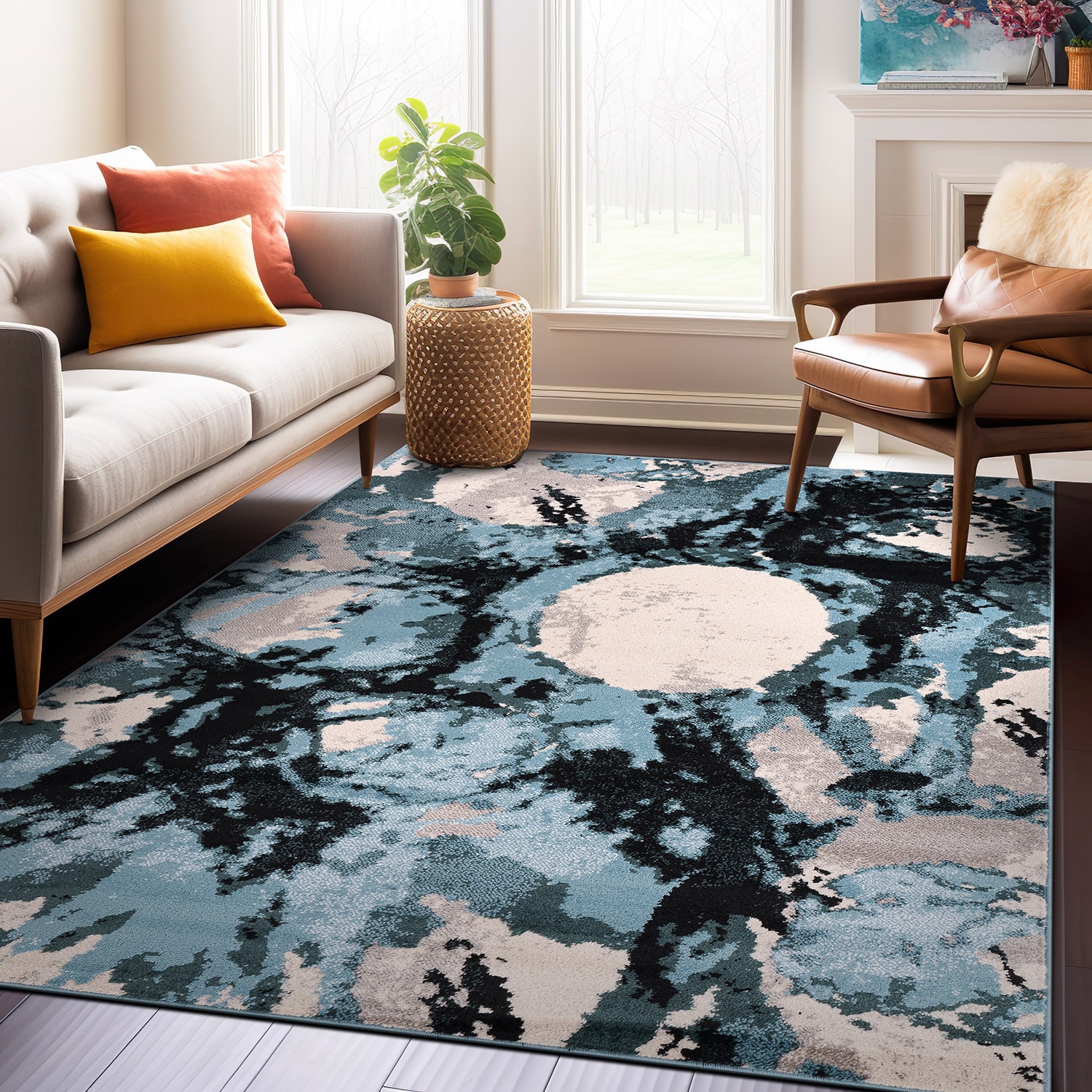 World Rug Gallery 389BLUE5X7 rugs - View #2