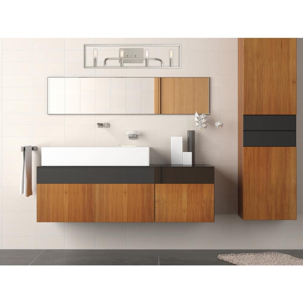 Designers Fountain 88404-SP Uptown 32-in 4 -Light Gray Modern/contemporary Vanity light