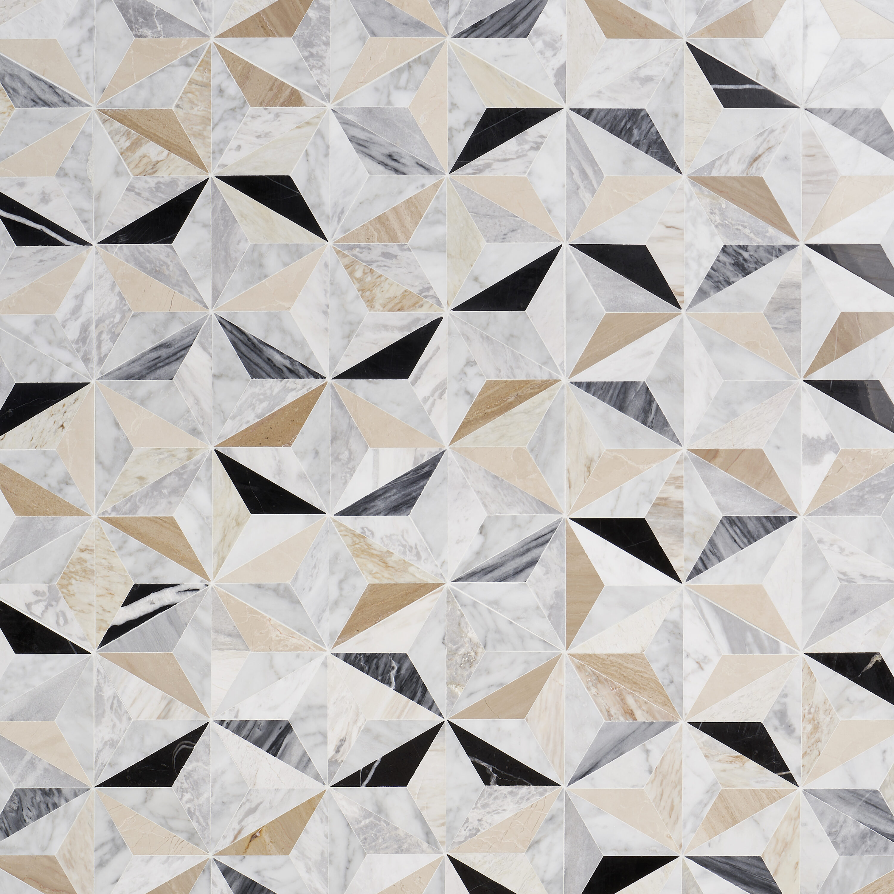 Phantasm Harvest Cream and Gray Polished Mixed Marble Mosaic Tile Phantasm Harvest Cream and Gray Polished Mixed Marble Mosaic Tile