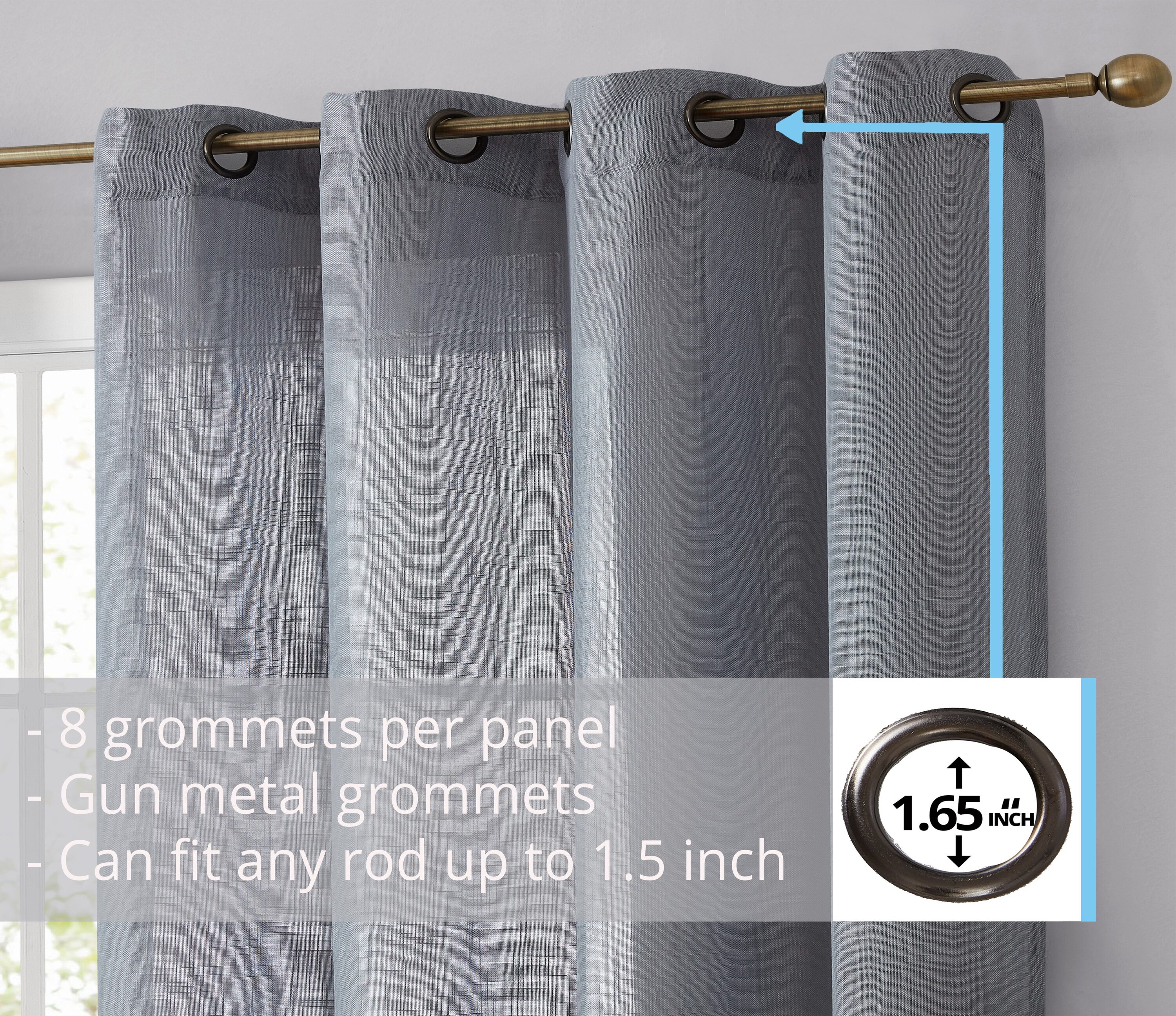 HLC.me ABY-FXLNGR-GRY84 curtains - View #2