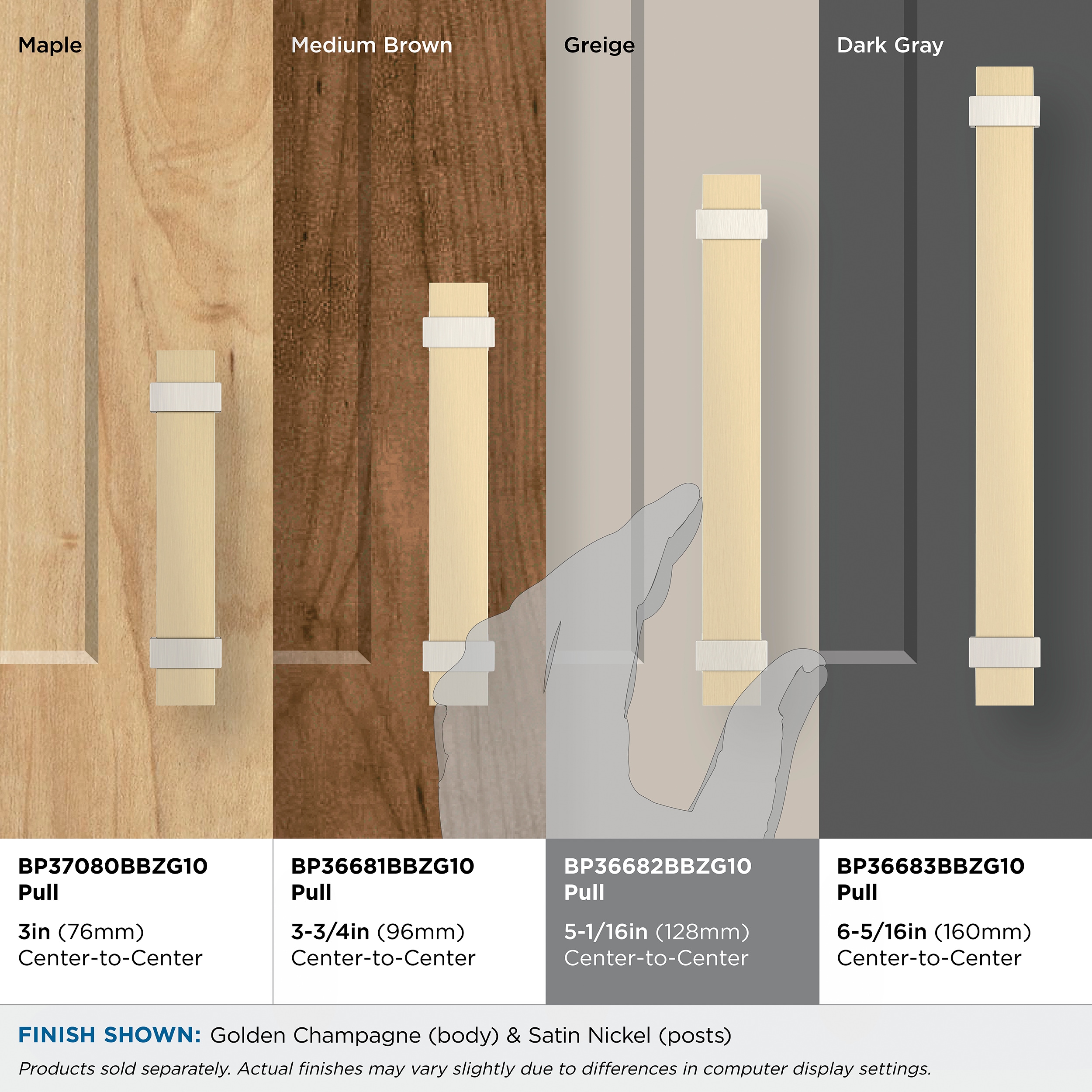 Amerock BP36682BBZG10 Cabinet-Pulls - View #6