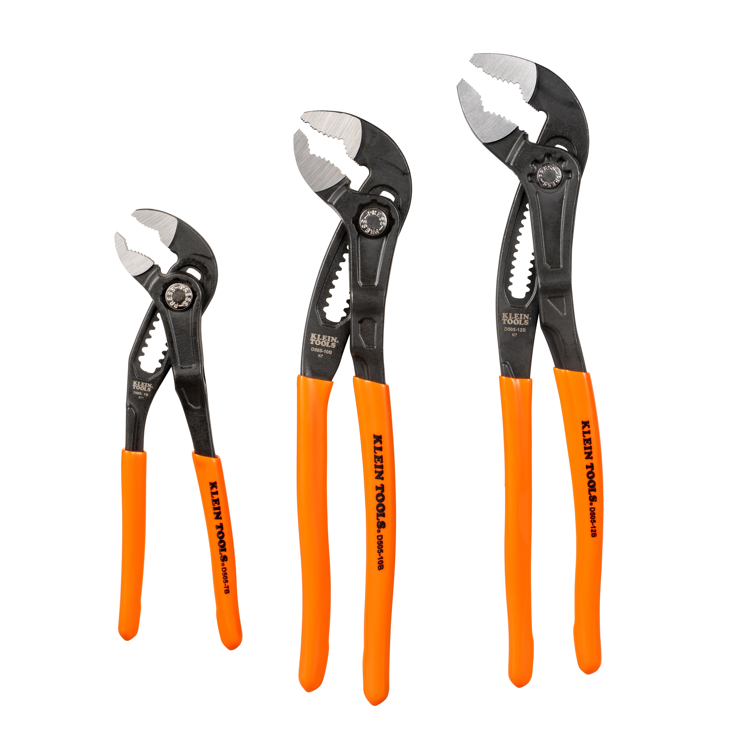 Klein Tools Quick Adjust Klaw Pump Pliers Set 3-Piece #D5053BKIT