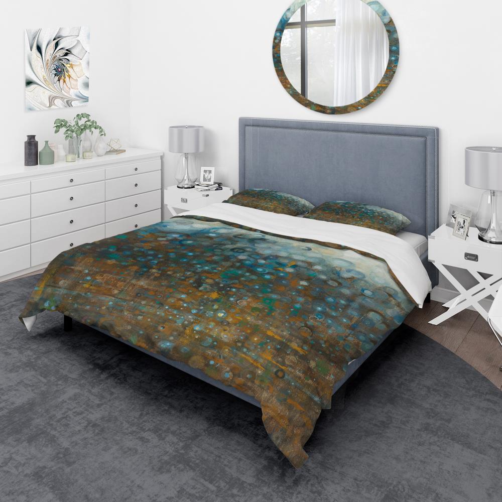 Designart BED30594-T 3 -Piece Blue Twin Duvet cover Set