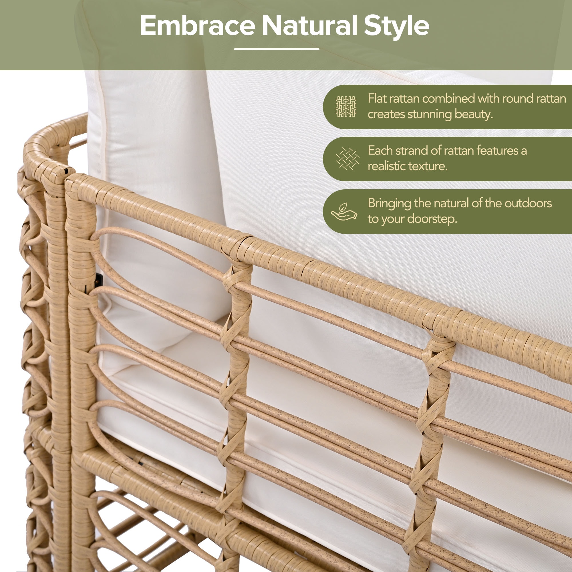 Forclover AL-729BE Patio-Sofas-Daybeds - View #4