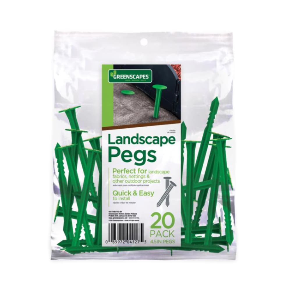 Greenscapes -  4-1/2 in L Plastic Landscape Fabric Pegs 20 pk