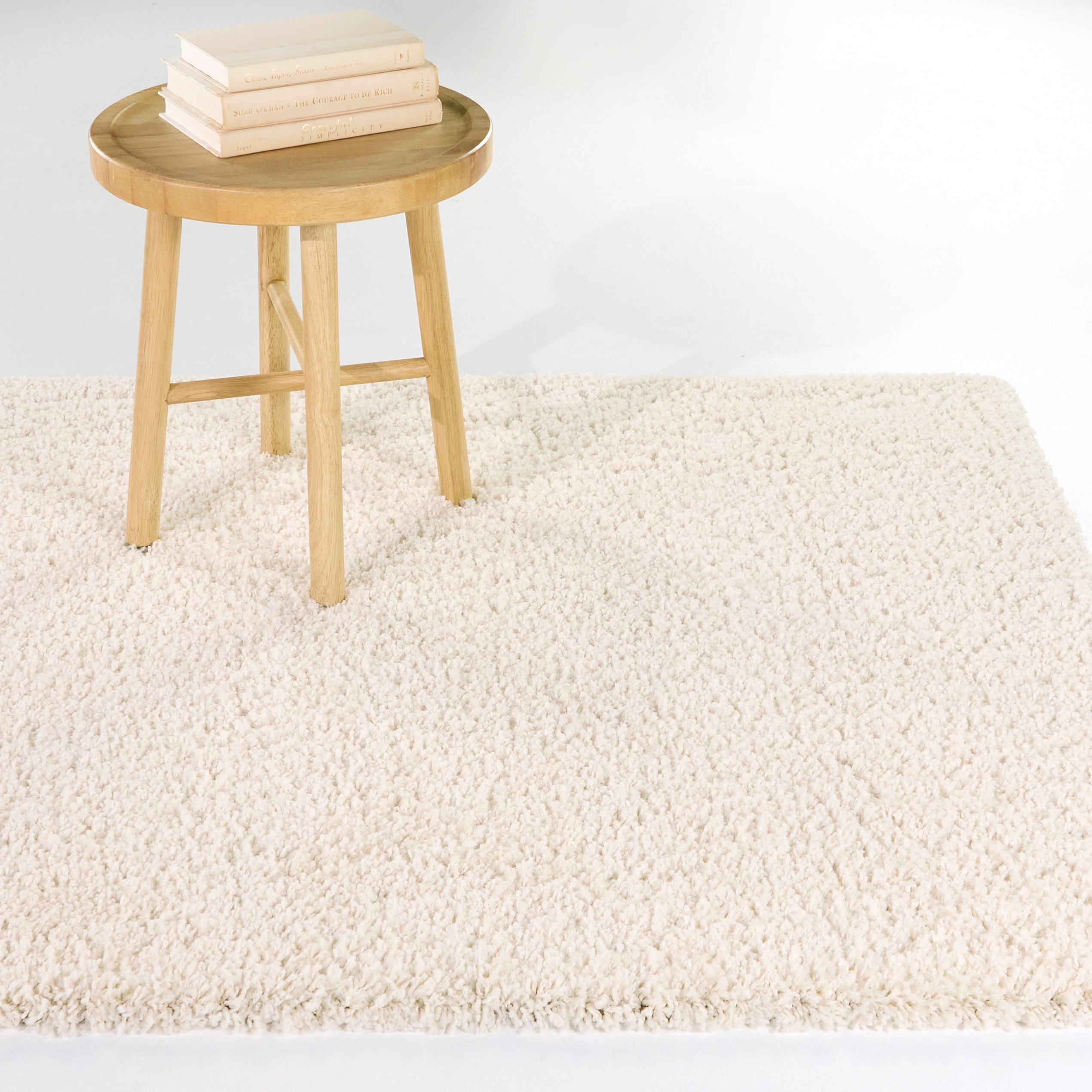 Balta 3129515 4 x 5 (ft) Polypropylene White Rectangular Indoor Solid Area rug